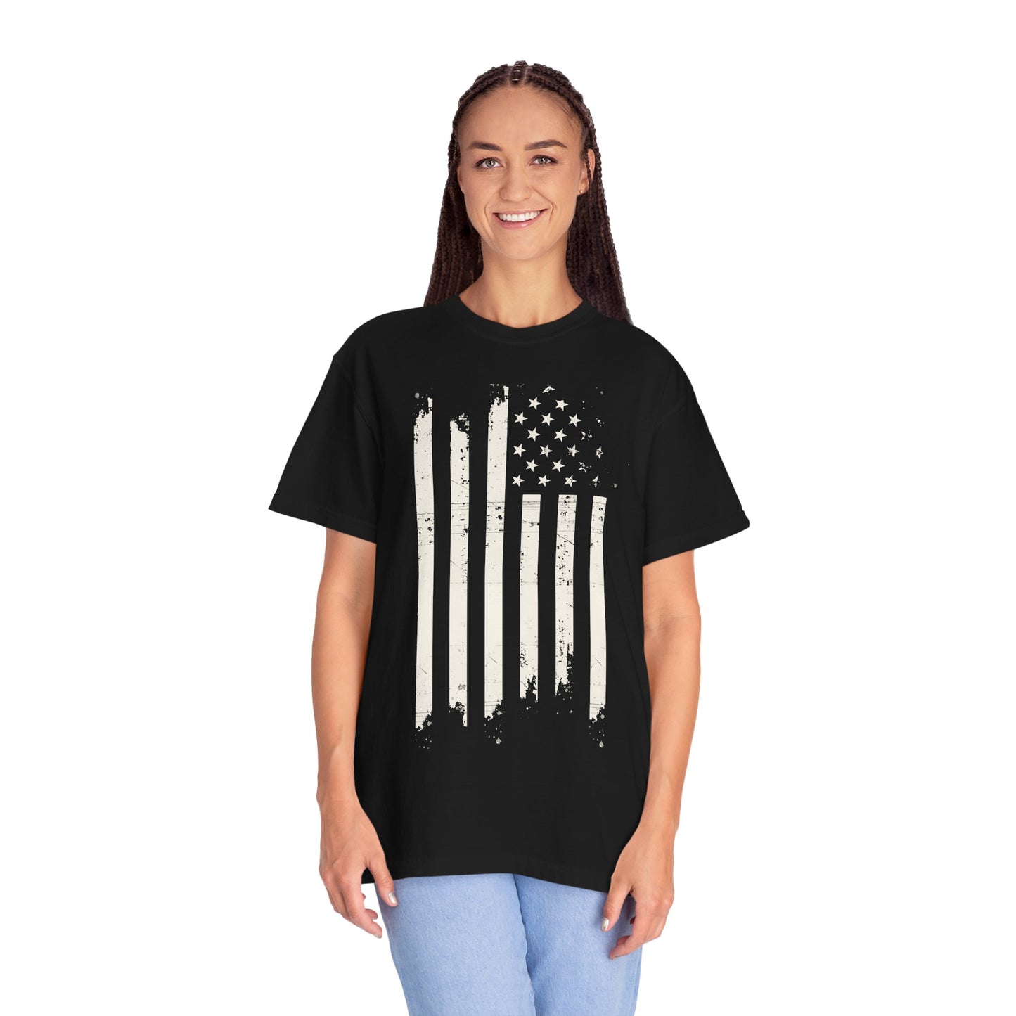 Distressed USA Flag Mourning Protest Shirt Social Justice TShirt Anti-Trump Merch Anti-Fascism Resist Comfort Colors Tee Democrat Apparel