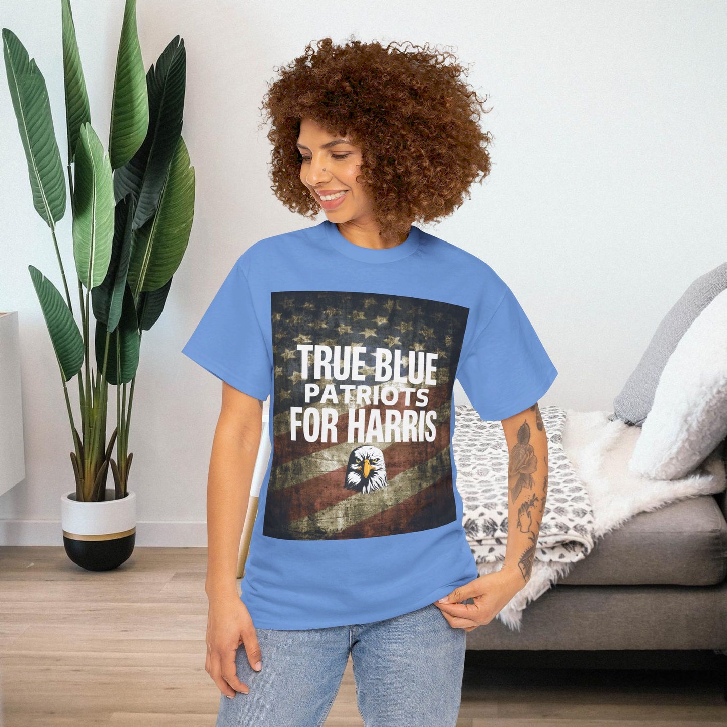 True Blue Patriots for Harris Shirt- Save Democracy Tee- Democrat Presidential Election T-Shirt