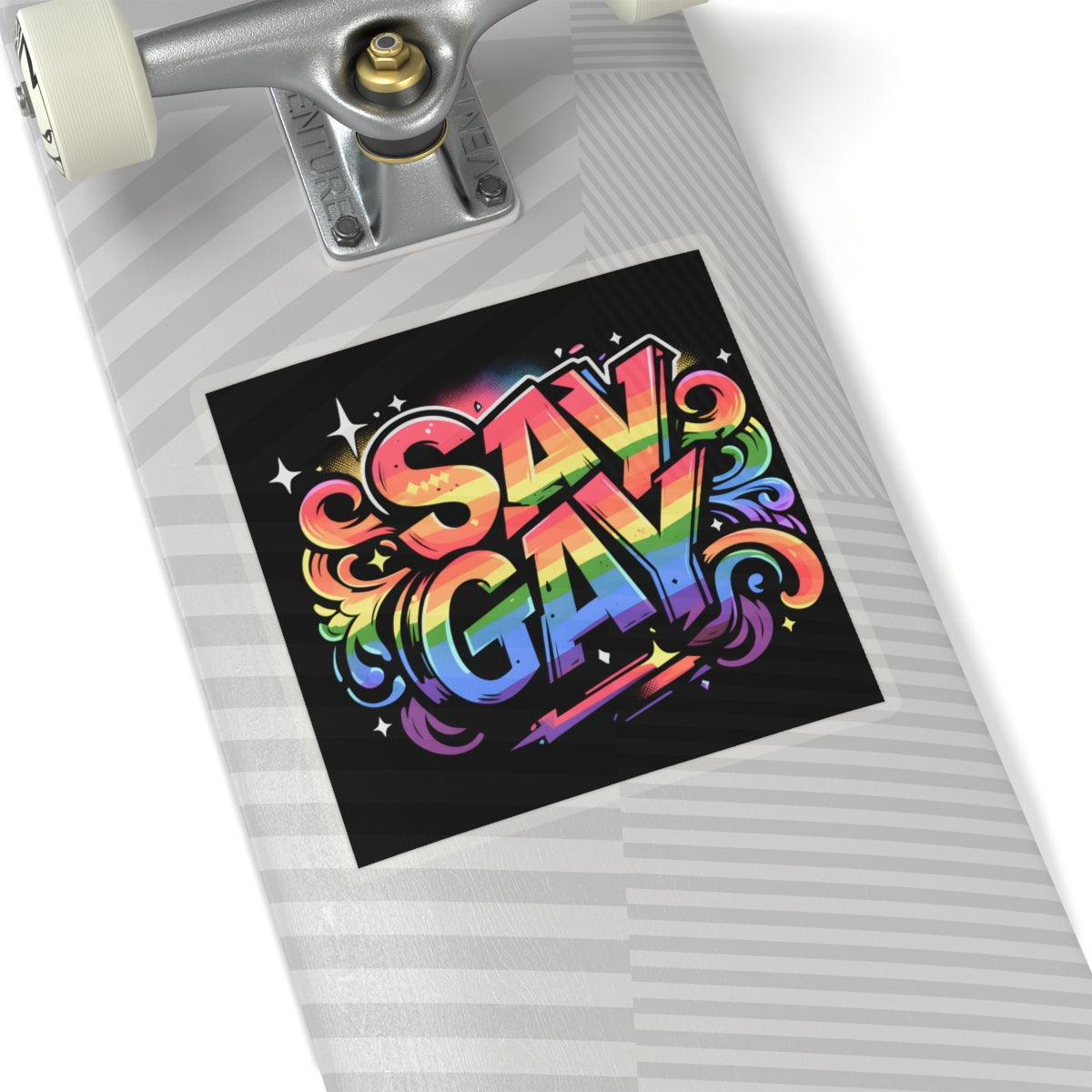 Just Say Gay LGBT Water Bottle Sticker for Laptop LGBTQ Decal Queer Lesbian Bisexual Transgender Gay Pride Merch LGBTQIA Political Adhesive
