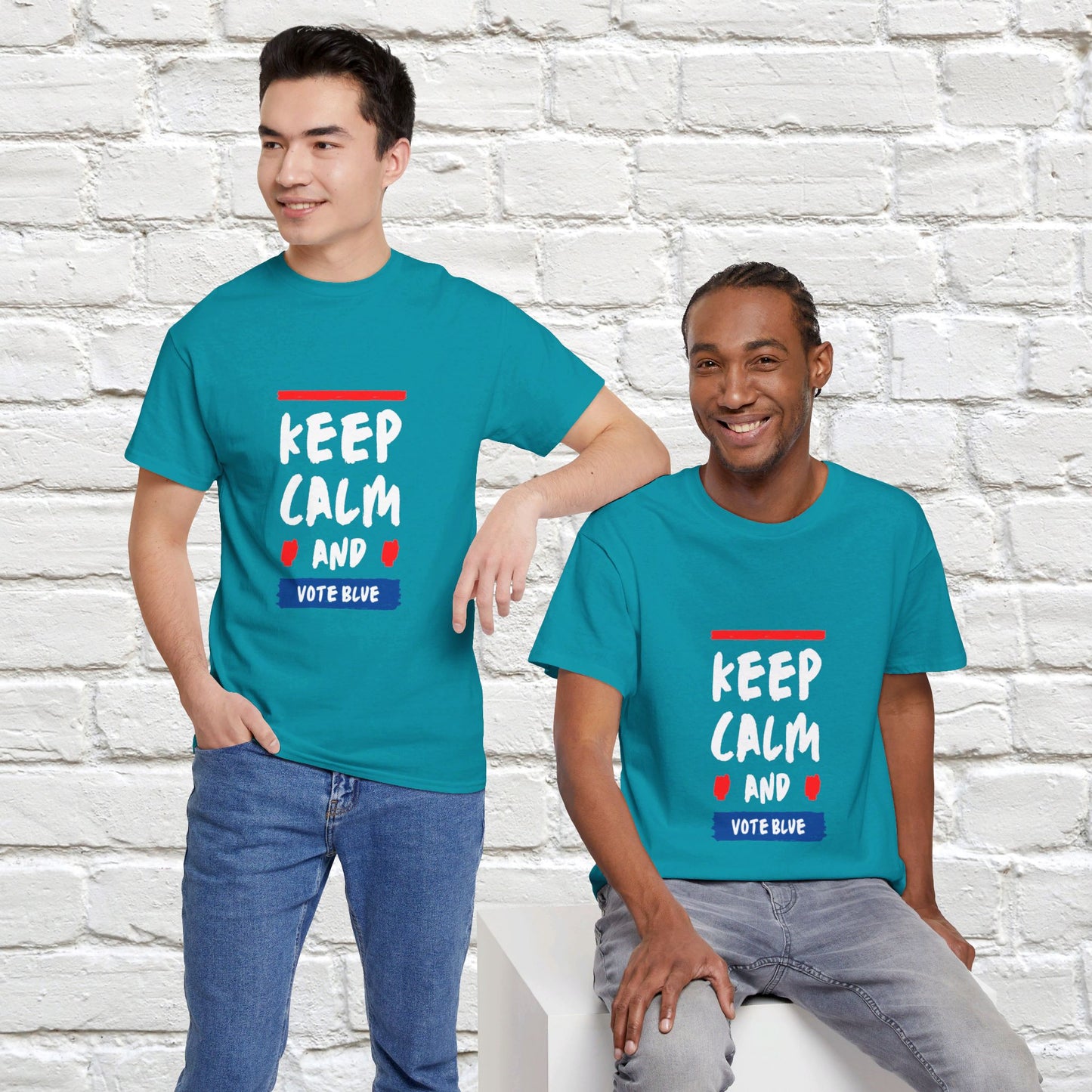 Keep Calm and Vote Blue Shirt- Save Democracy Tee- Democrat Presidential Election T-Shirt