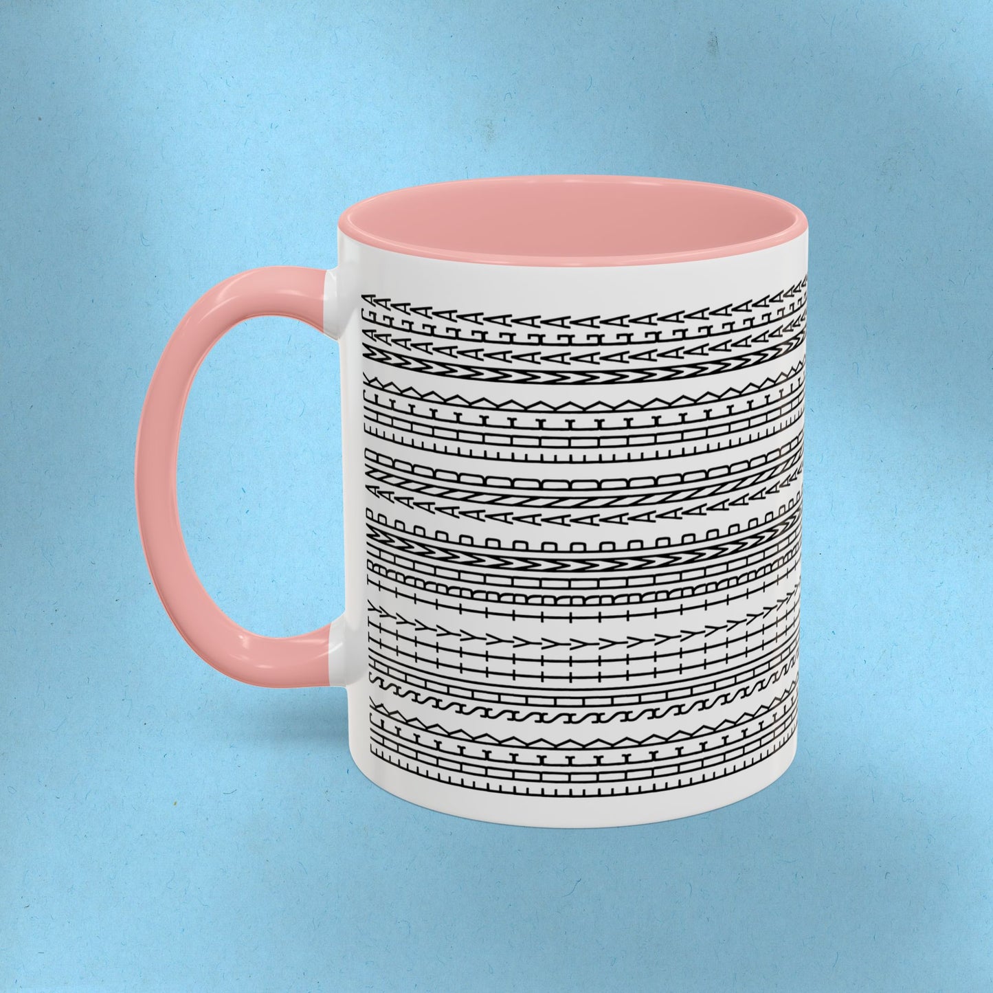 FDT Mug Hidden Message Mug Fuck Shitty Trump and Fuck Maga Coffee Cup FDT Ceramic Cup Foxtrot Delta Tango Anti-Fascism Anti-Trump Merch