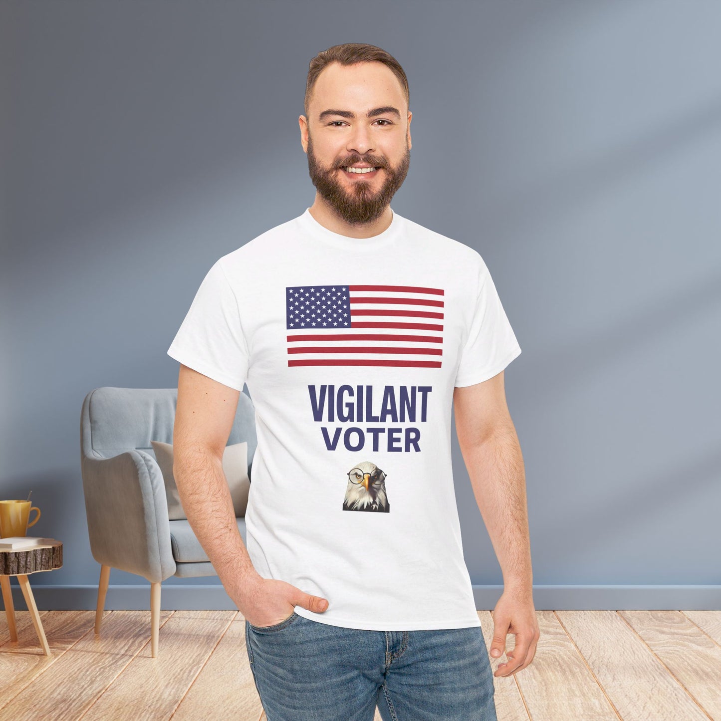 Vigilant Voter Shirt- Vote Blue Save Democracy Tee- Democrat Presidential Election T-Shirt