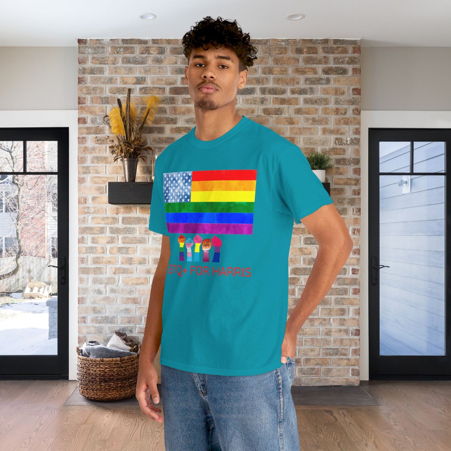 LGBTQ+ for Harris Shirt- Queer for Harris Tee-  Democrat Presidential Election T-Shirt