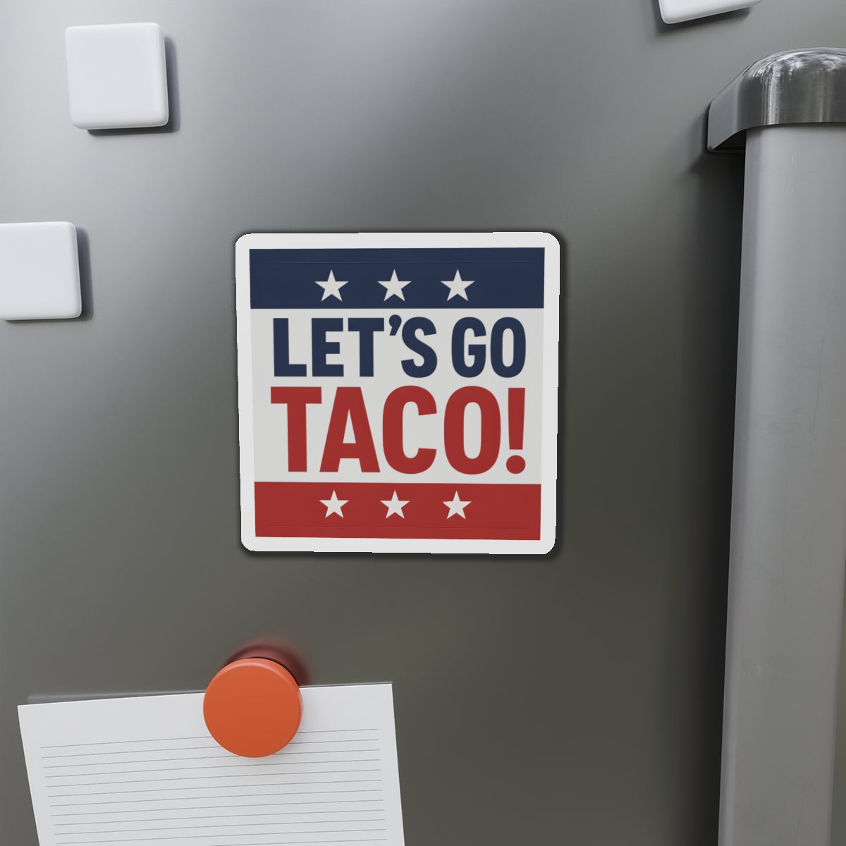 Political Magnet Anti-Trump Merch Let's Go Taco Fuck Donald Trump Car Magnet Political FDT Resist Protest Gear Anti-Fascism Democratic Sign