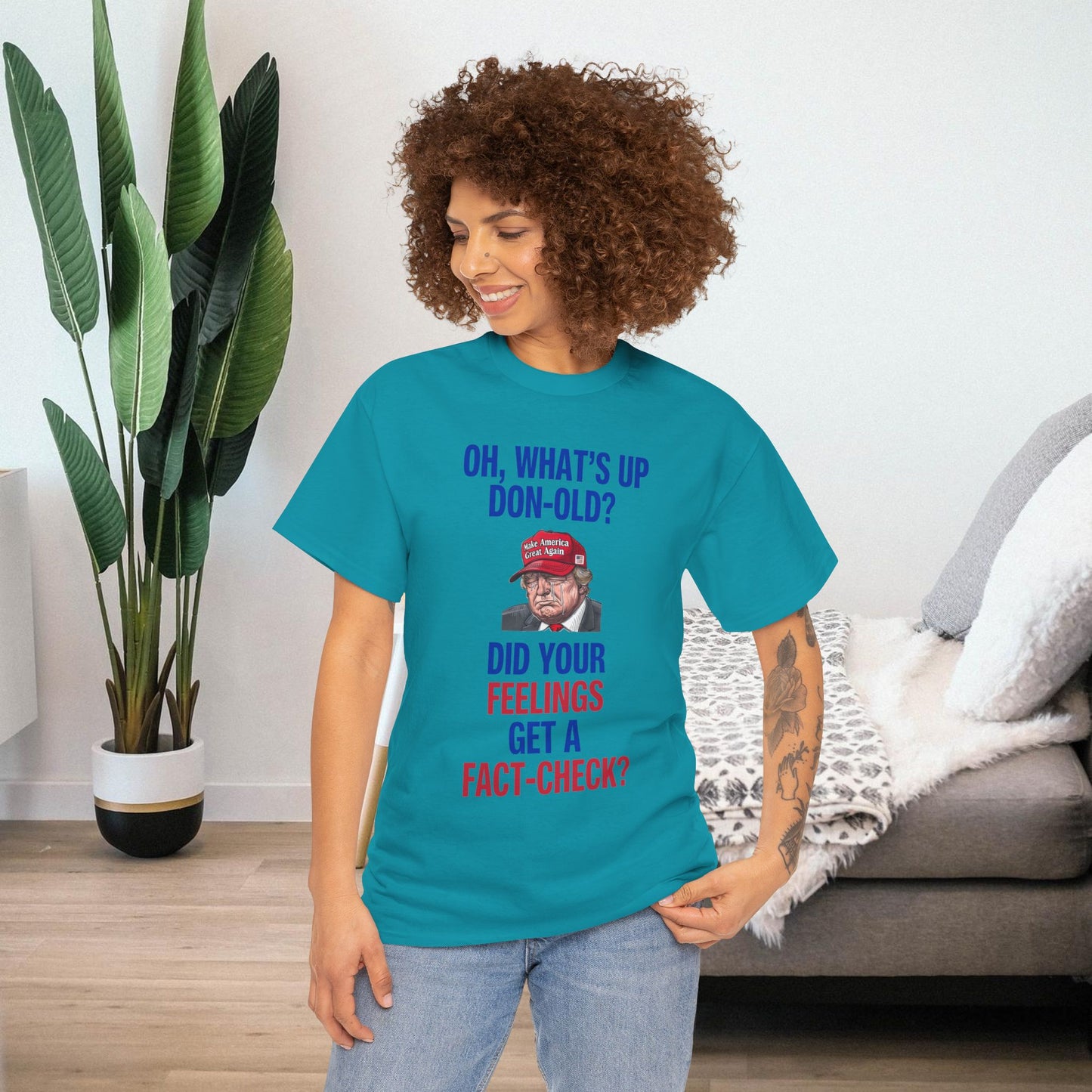 Did Your Feelings Get a Fact-Check? Shirt- Humorous Anti-Fascism Tee-  Democrat Presidential Election T-Shirt