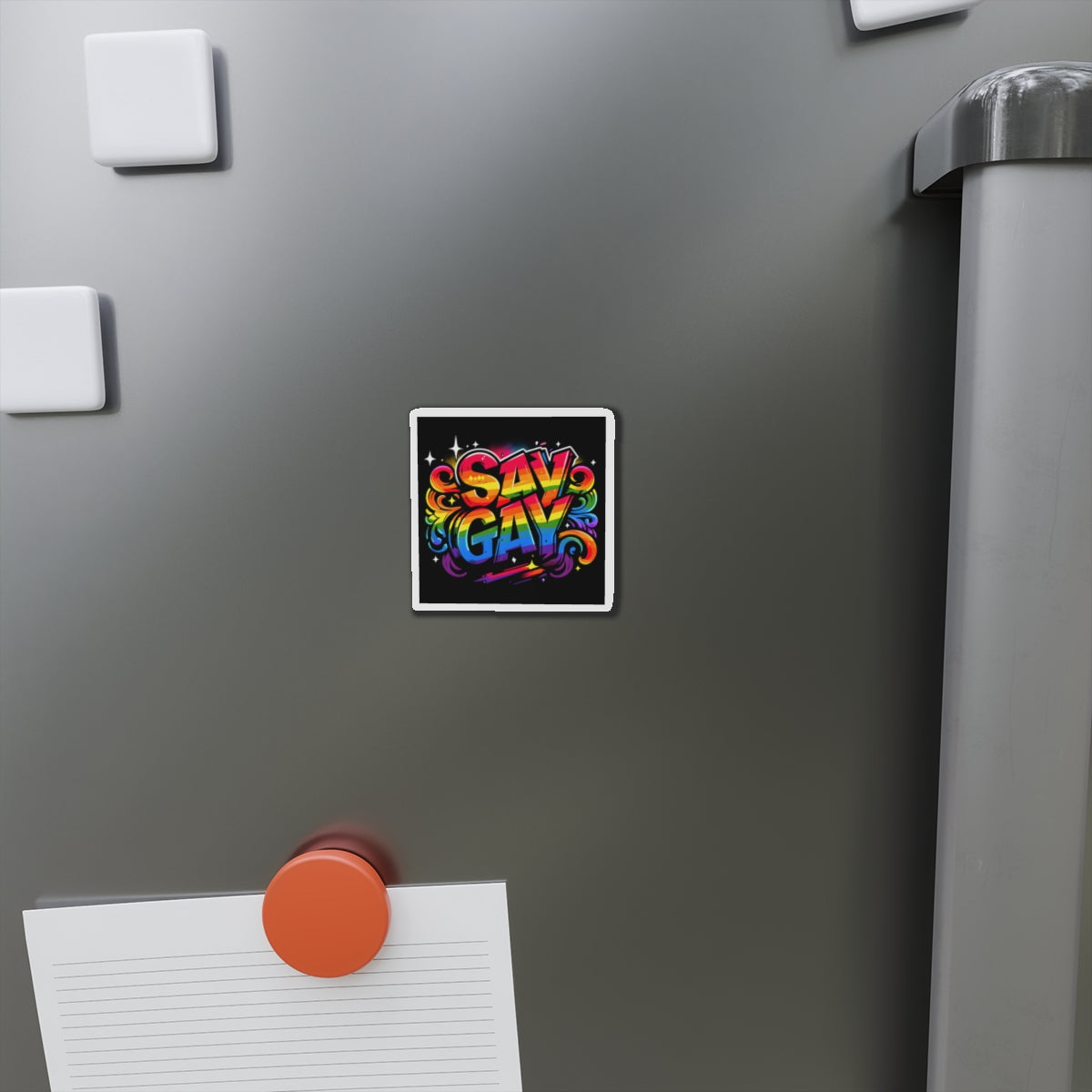 Just Say Gay LGBT Car Magnet for Fridge LGBTQ Magnetic Sign Queer Lesbian Bisexual Transgender Gay Pride Merch LGBTQIA Political Decal