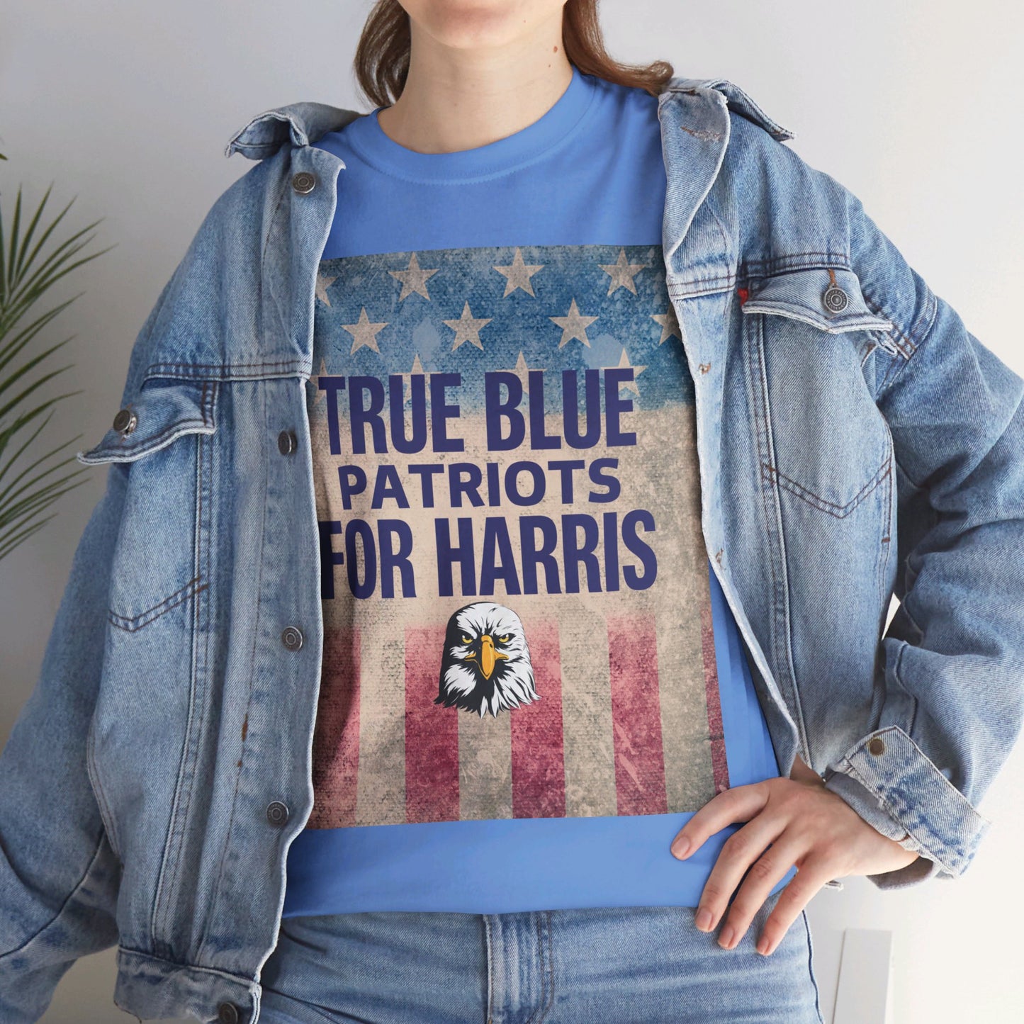 True Blue Patriots for Harris Shirt- Save Democracy Tee- Democrat Presidential Election T-Shirt