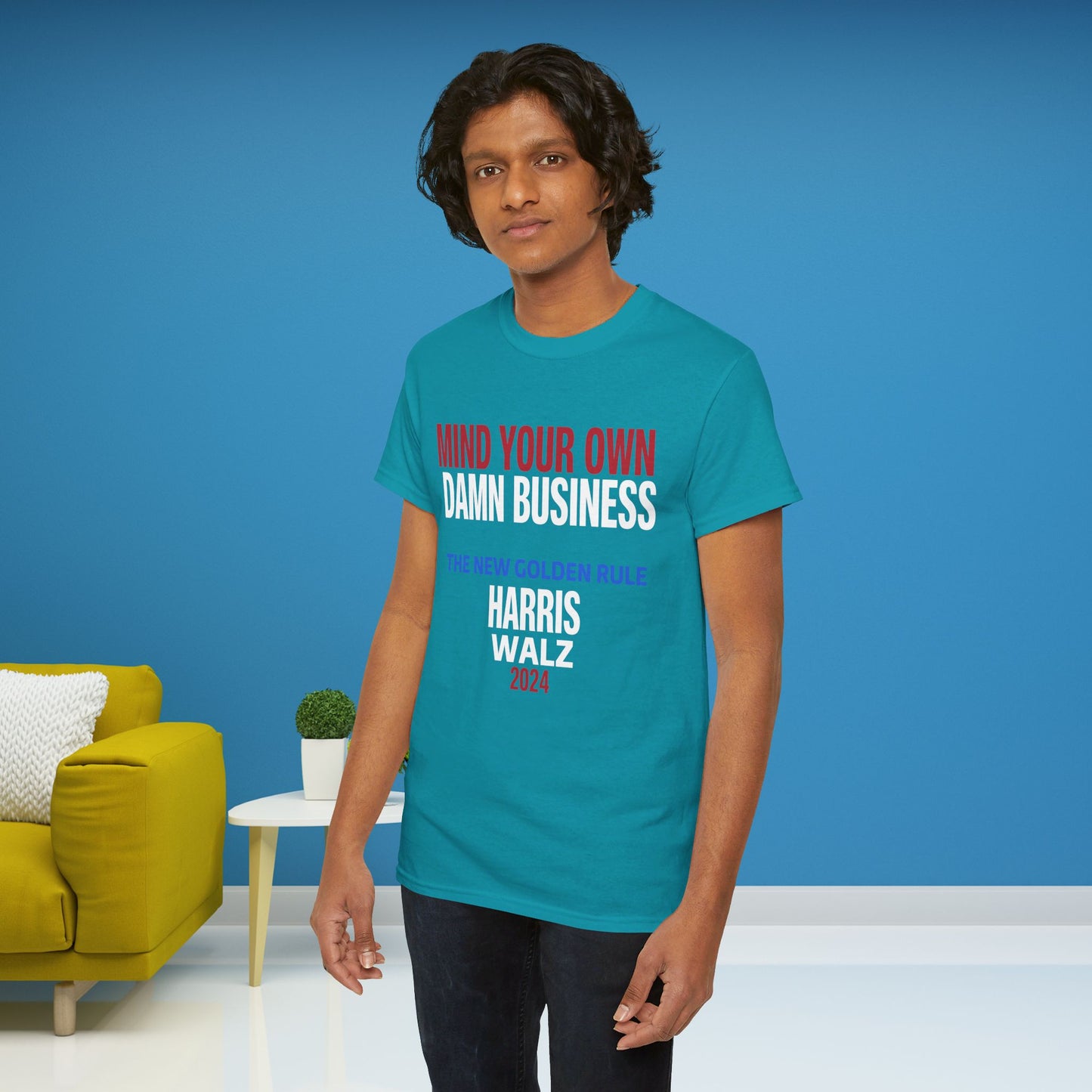 Mind Your Own Damn Business Shirt- Harris Walsh Tee-  Democrat Presidential Election T-Shirt