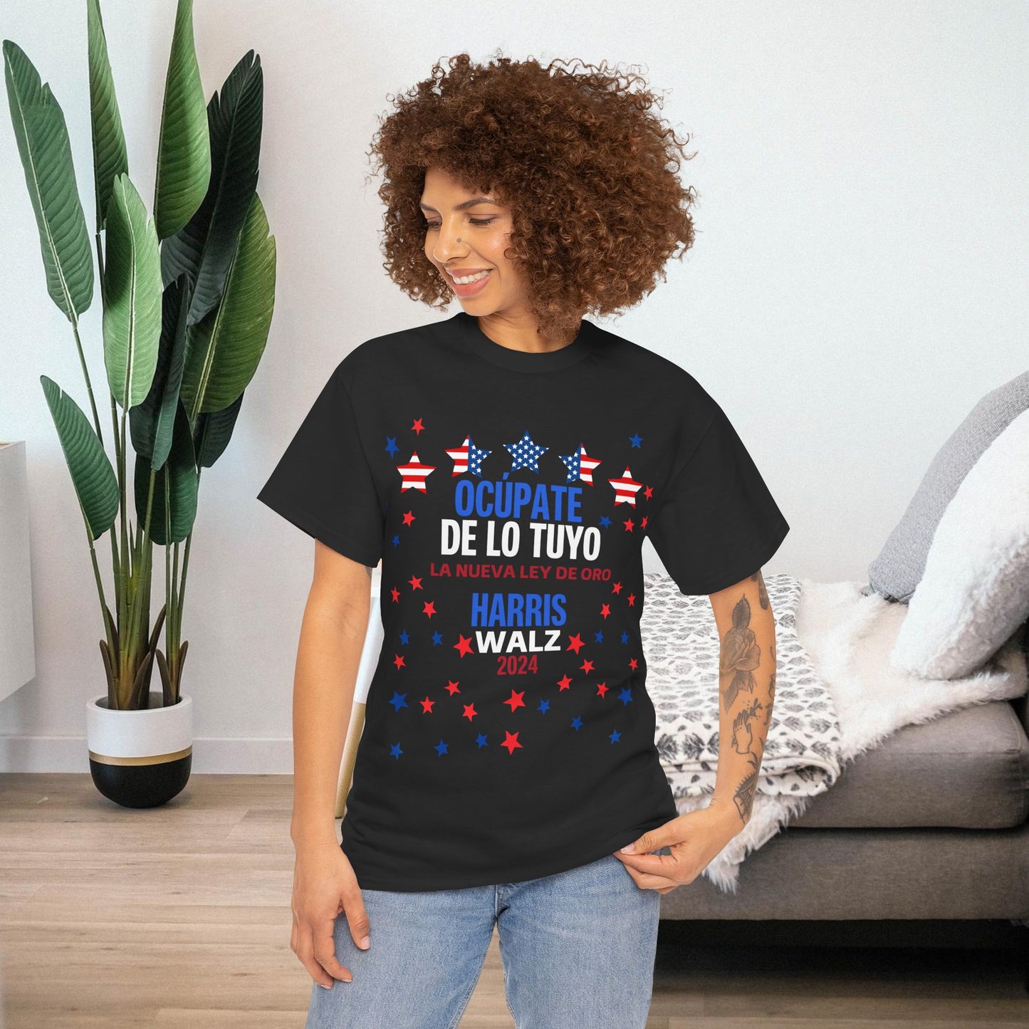 Ocúpate De Lo Tuyo Shirt- Harris/Walz 2024 T-Shirt in Spanish-  Democrat Presidential Election Tee