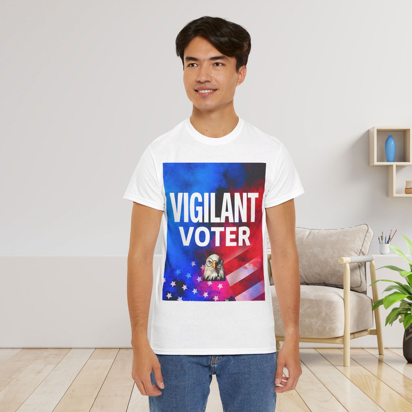 Vigilant Voter Shirt- Vote Blue Save Democracy Tee- Democrat Presidential Election T-Shirt