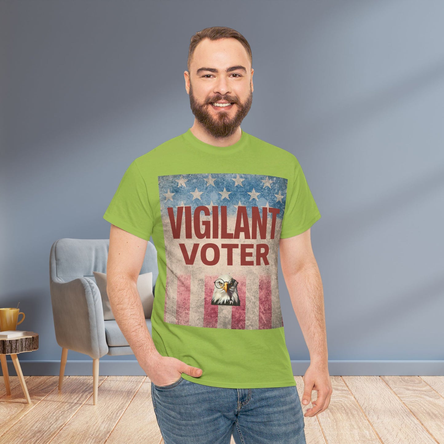 Vigilant Voter Shirt- Vote Blue Save Democracy Tee- Democrat Presidential Election T-Shirt