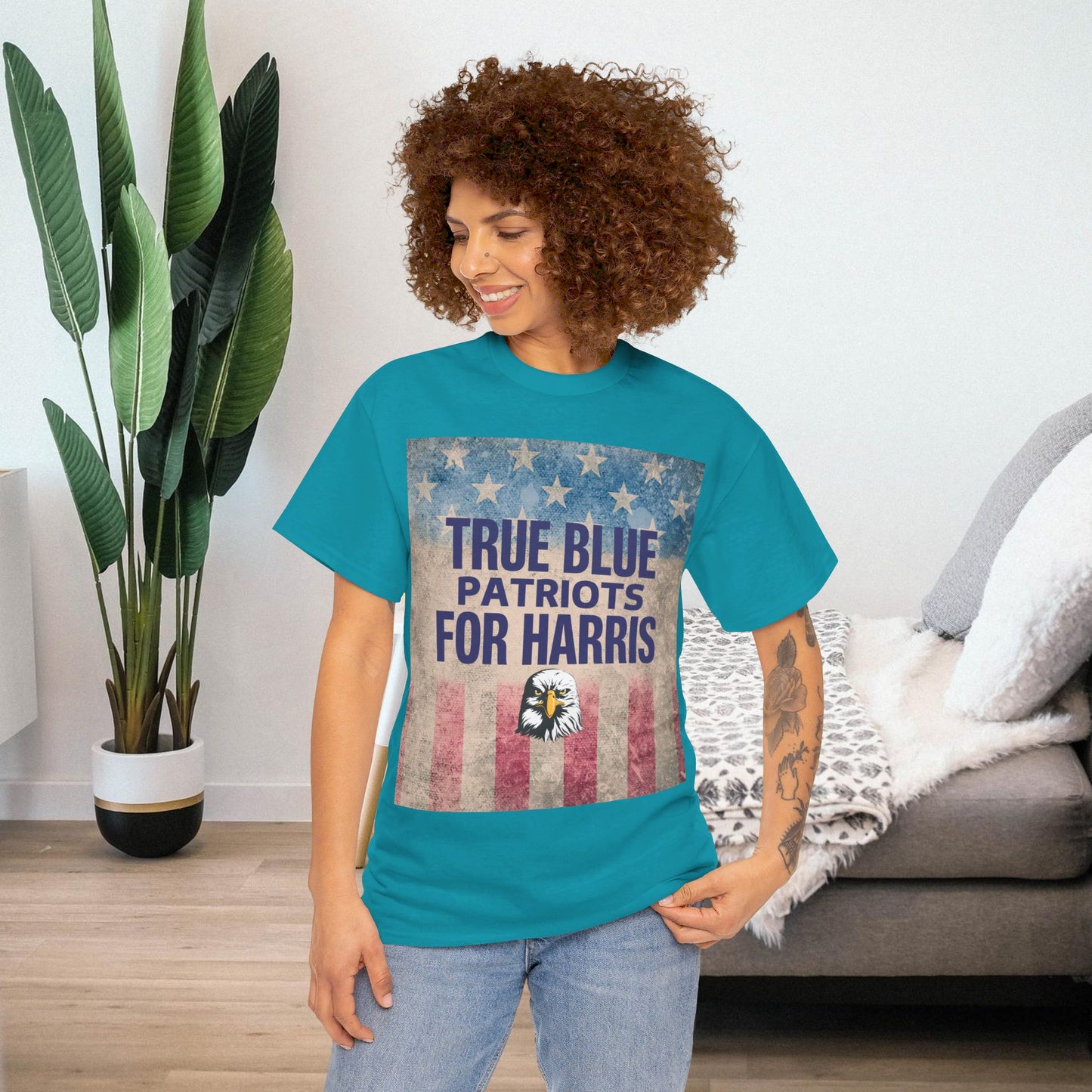 True Blue Patriots for Harris Shirt- Save Democracy Tee- Democrat Presidential Election T-Shirt