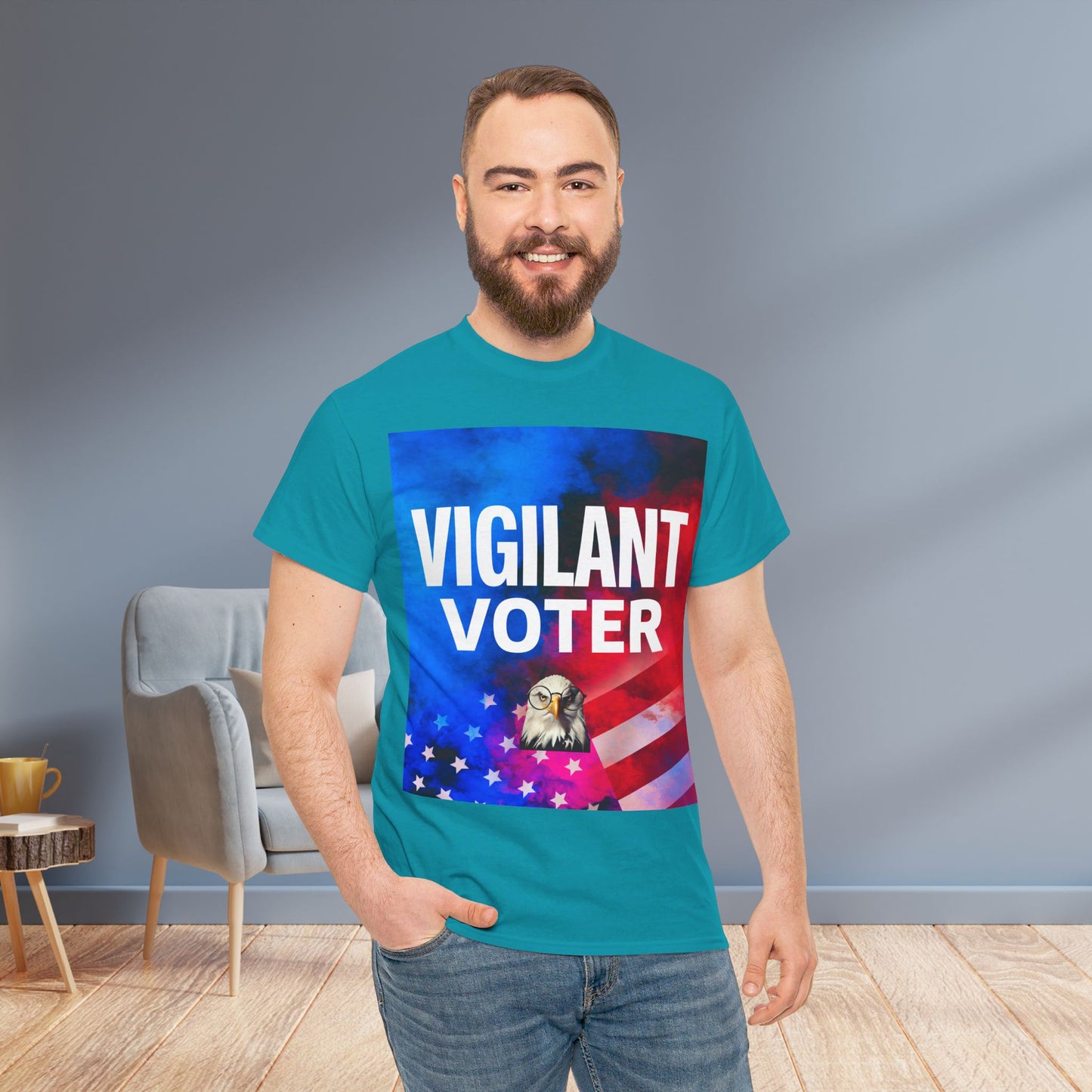 Vigilant Voter Shirt- Vote Blue Save Democracy Tee- Democrat Presidential Election T-Shirt