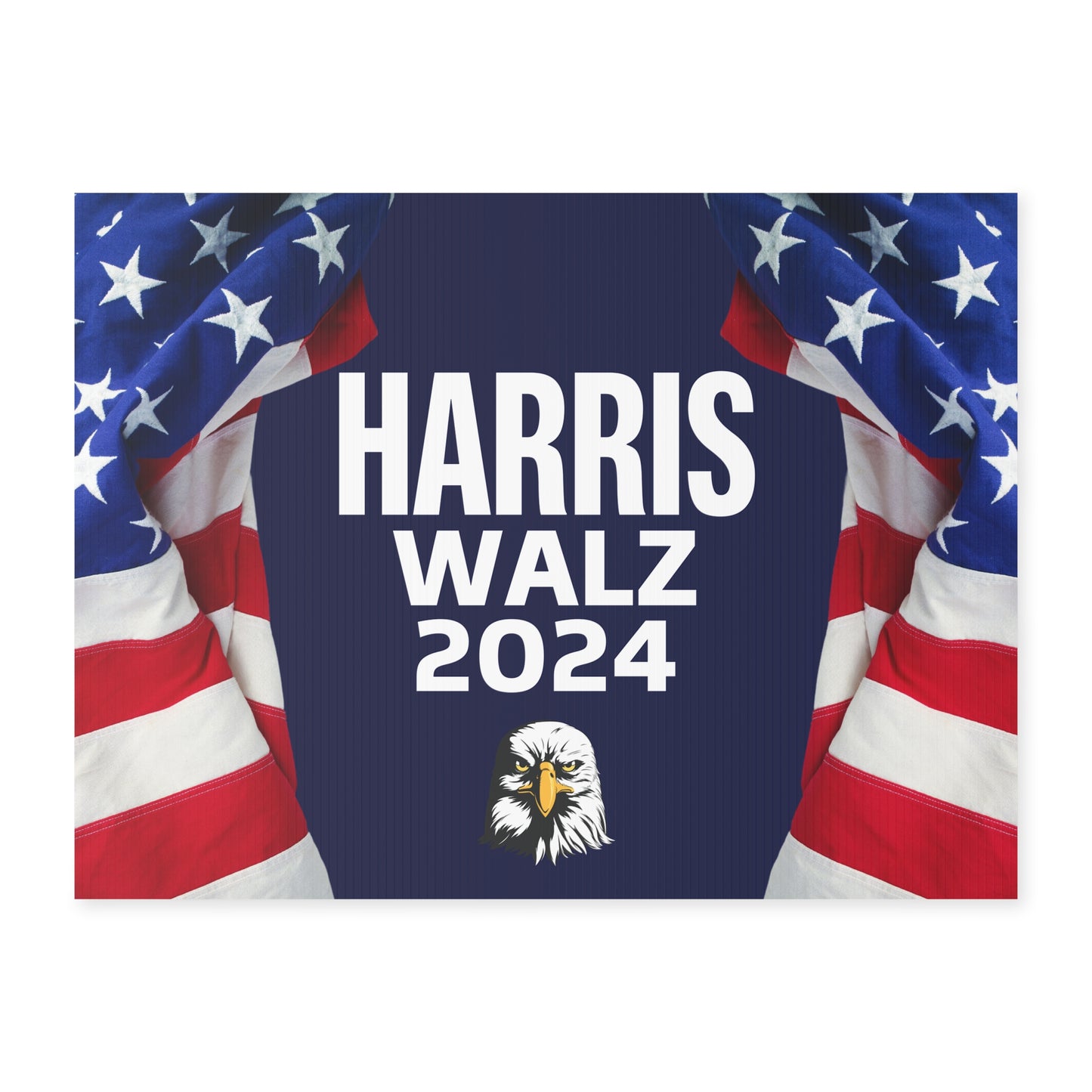 Harris/Walz 2024 Sign - Hope and Joy Yard Sign - Patriotic Election Political Decor