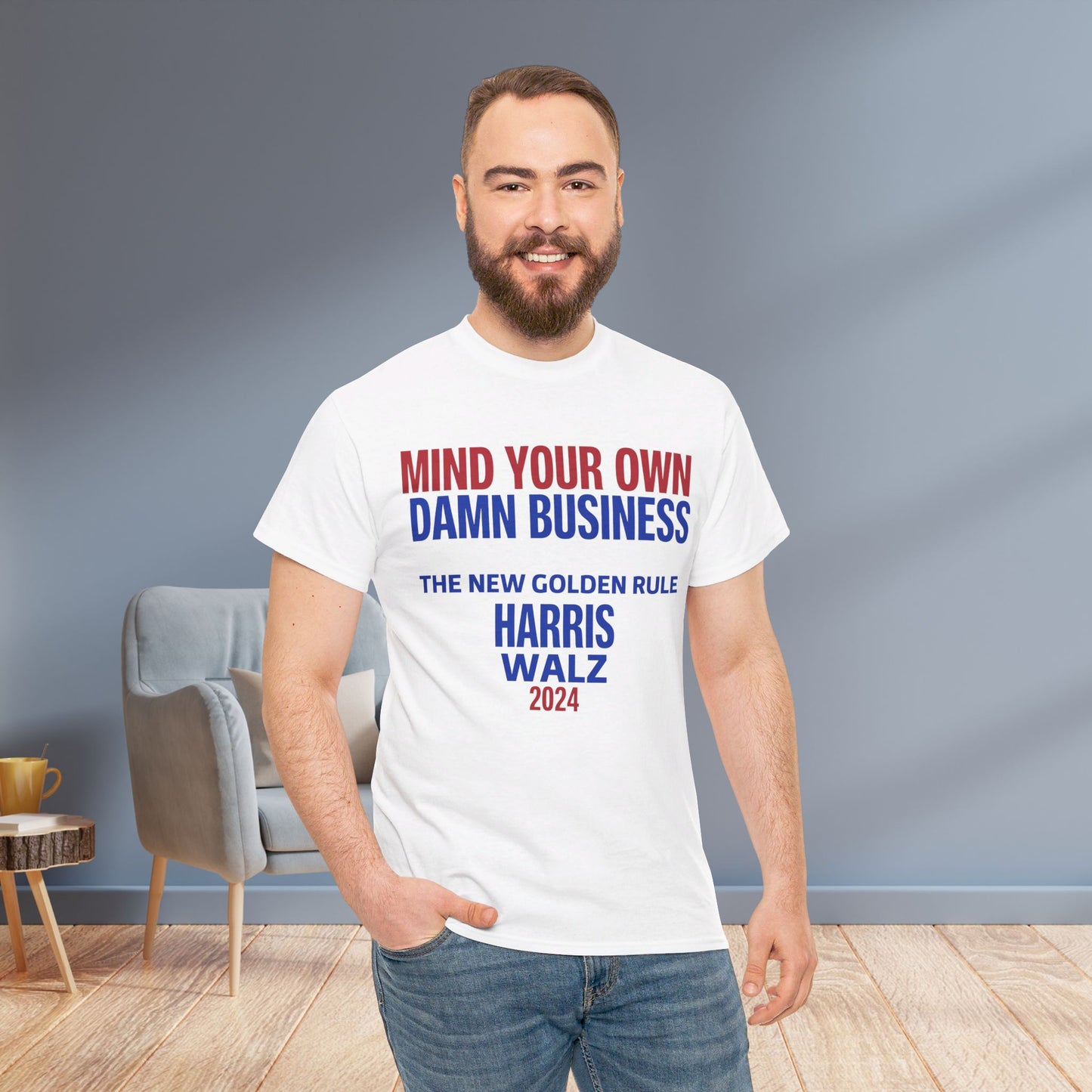 Mind Your Own Damn Business Shirt- Harris Walsh Tee-  Democrat Presidential Election T-Shirt