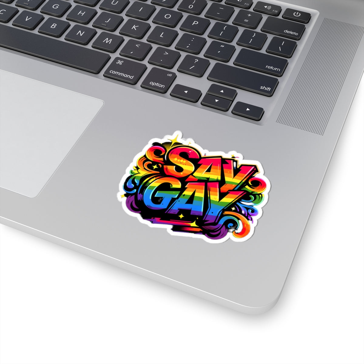 Just Say Gay LGBT Water Bottle Sticker for Laptop LGBTQ Decal Queer Lesbian Bisexual Transgender Gay Pride Merch LGBTQIA Political Adhesive