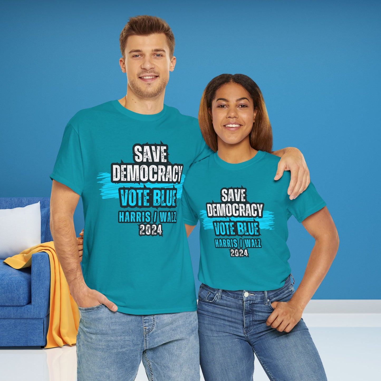 Save Democracy Vote Blue Shirt- Save Democracy Tee- Democrat Presidential Election T-Shirt