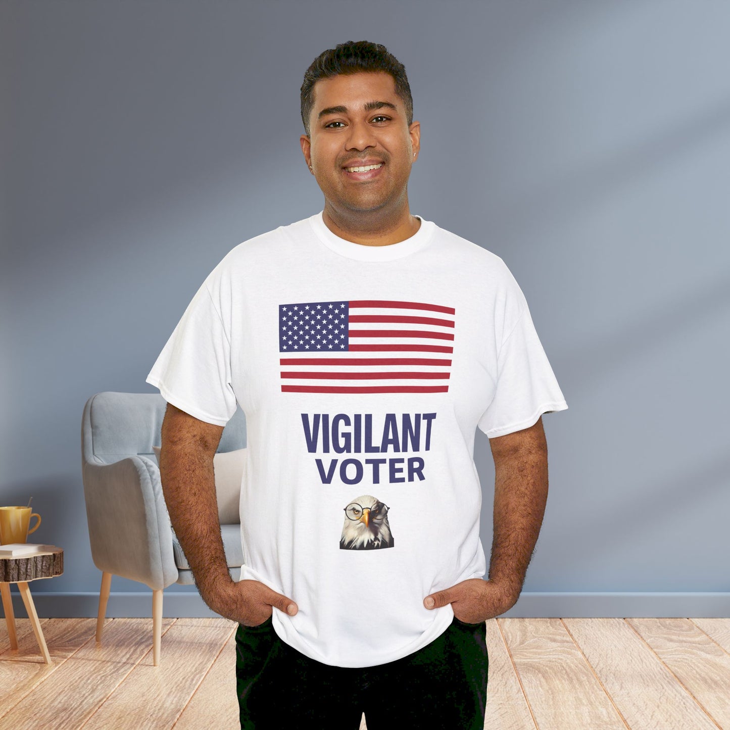 Vigilant Voter Shirt- Vote Blue Save Democracy Tee- Democrat Presidential Election T-Shirt