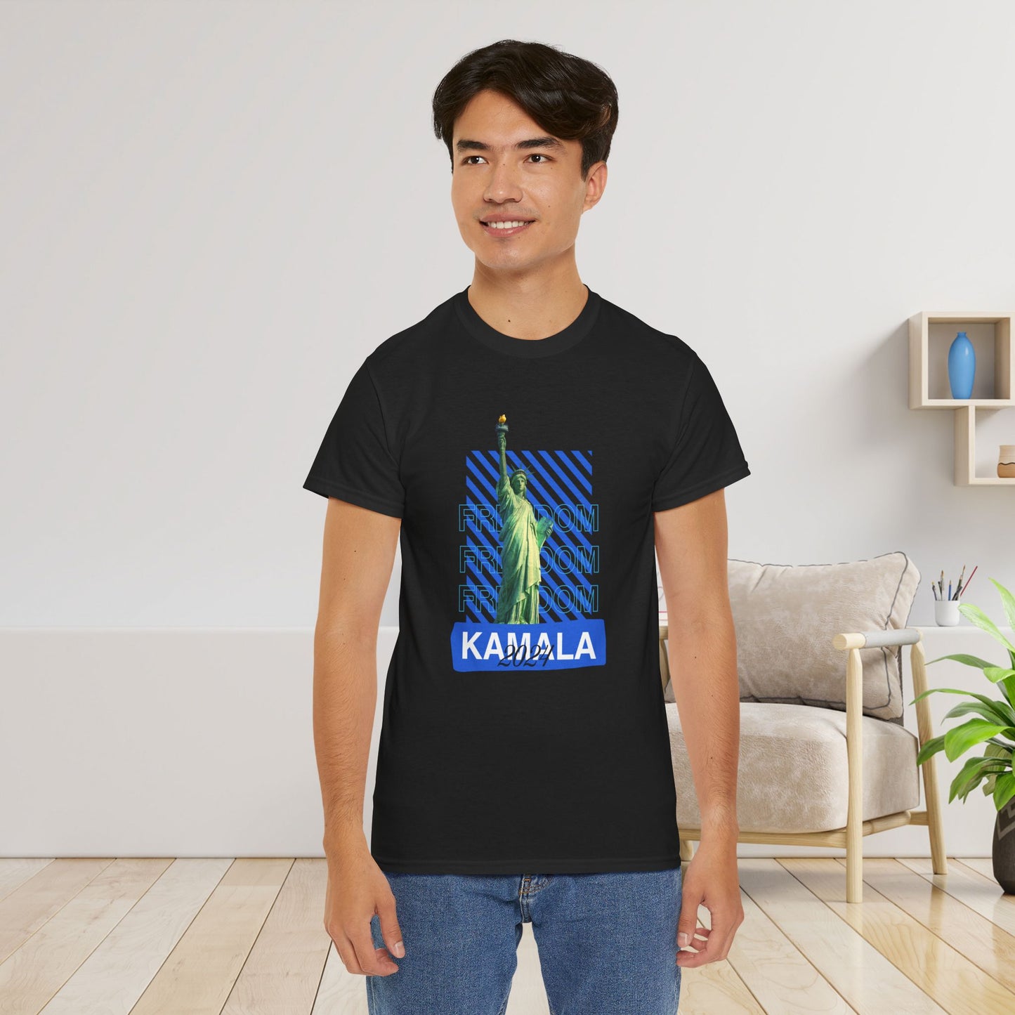 Statue of Liberty Kamala 2024 Freedom Shirt- Vote Blue T-Shirt- Democrat Presidential Election T-Shirt- Save Democracy Shirt