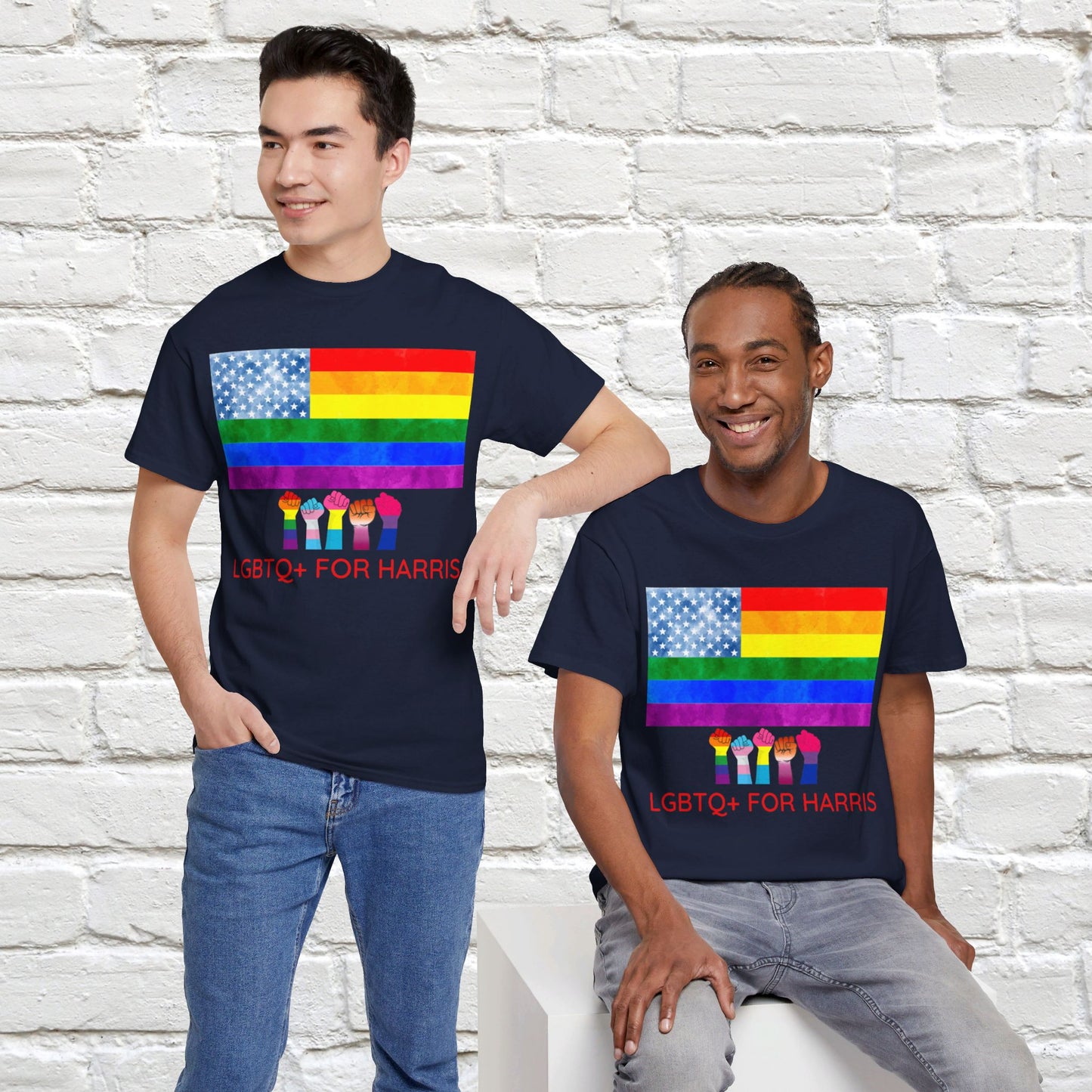 LGBTQ+ for Harris Shirt- Queer for Harris Tee-  Democrat Presidential Election T-Shirt