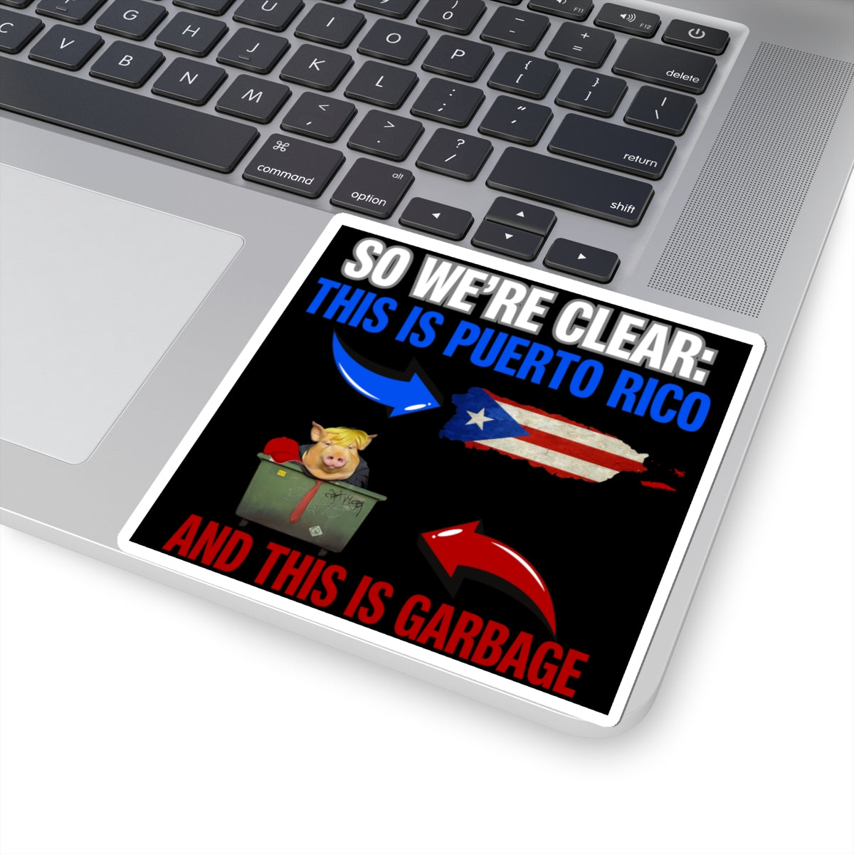 Resist Sticker Anti-Trump Merch Puerto Rico Isn't Garbage Political Decal FDT Protest Sticker Boricua Activist Anti-Fascism Resistance Decal