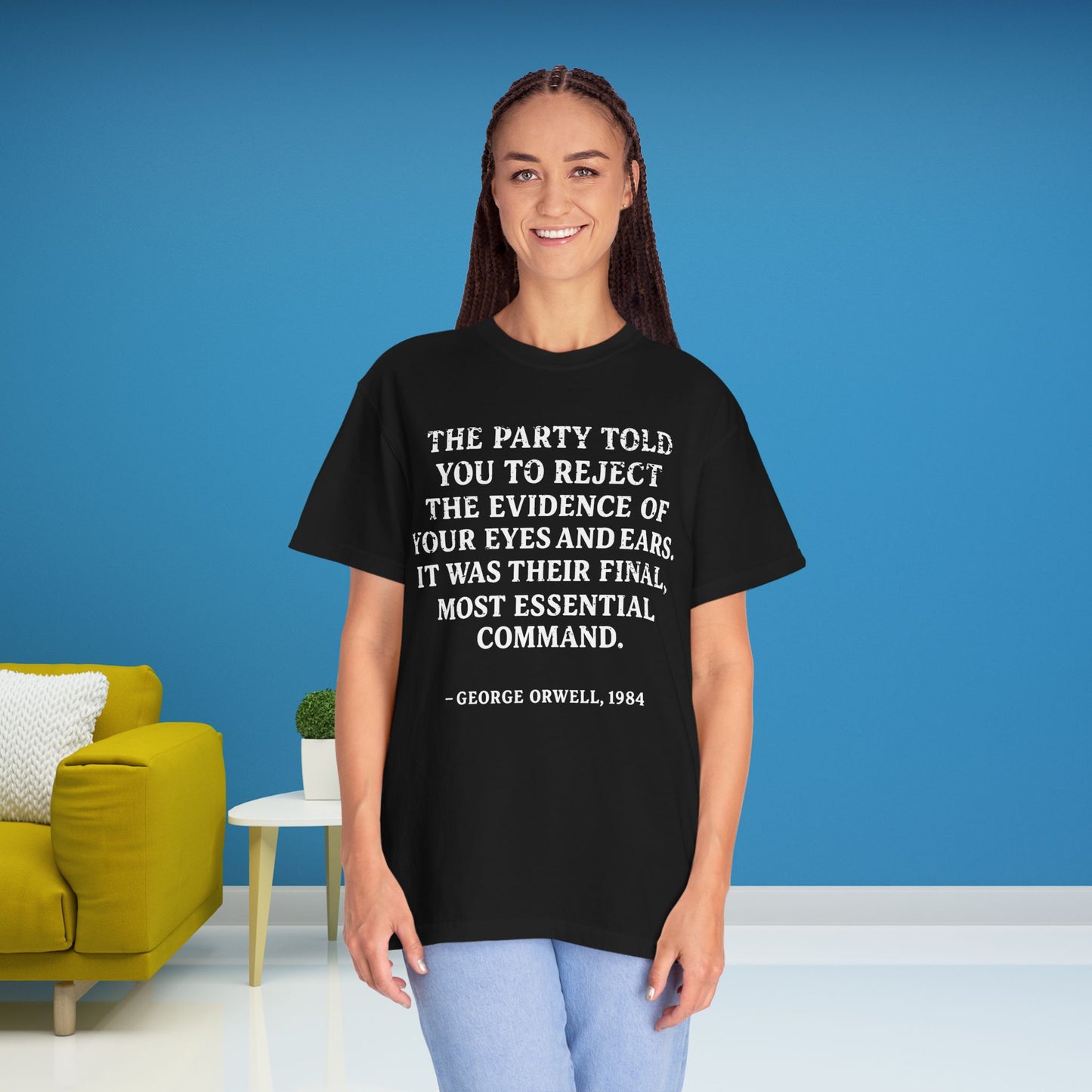 George Orwell's 1984 Protest Shirt Social Justice Anti-Trump Gear Resistance Tee Anti-Fascism TShirt Comfort Colors T-Shirt Democrat Apparel