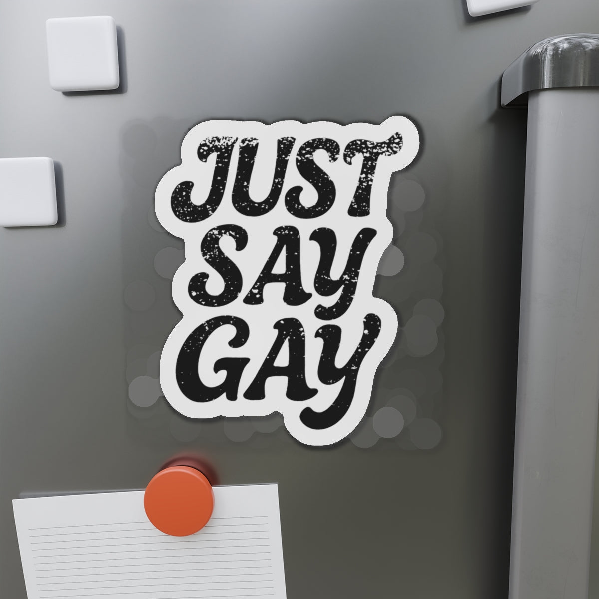 Just Say Gay LGBT Car Magnet for Fridge LGBTQ Magnetic Sign Queer Lesbian Bisexual Transgender Gay Pride Merch LGBTQIA Political Decal