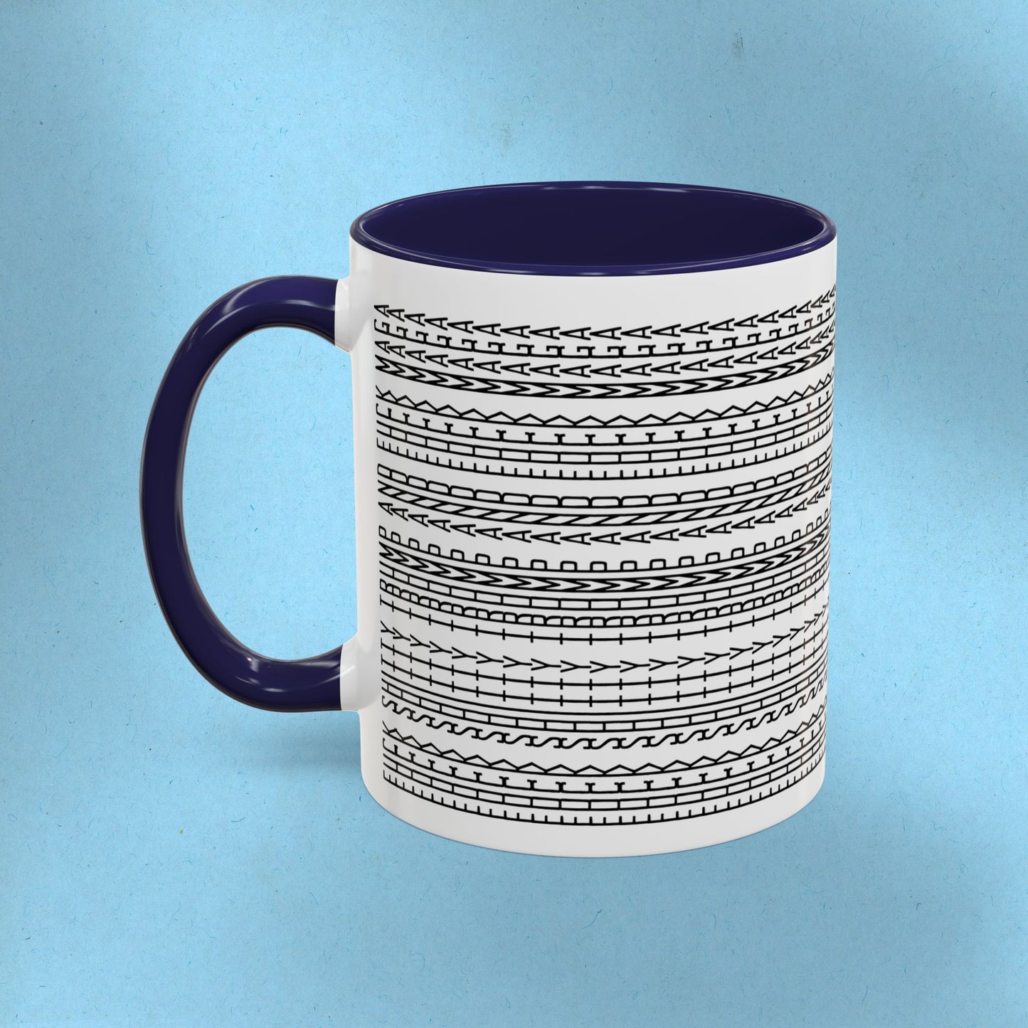 FDT Mug Hidden Message Mug Fuck Shitty Trump and Fuck Maga Coffee Cup FDT Ceramic Cup Foxtrot Delta Tango Anti-Fascism Anti-Trump Merch