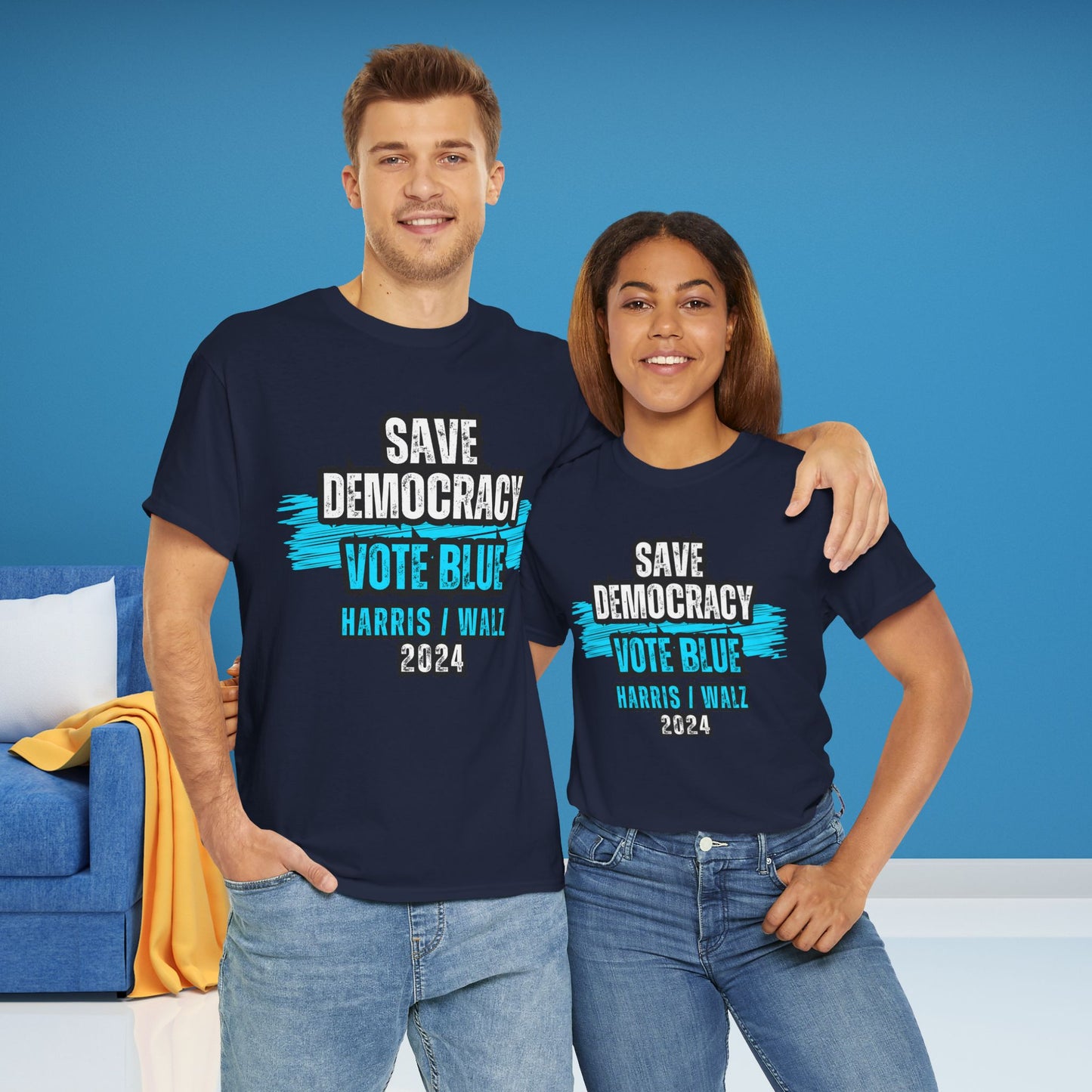 Save Democracy Vote Blue Shirt- Save Democracy Tee- Democrat Presidential Election T-Shirt