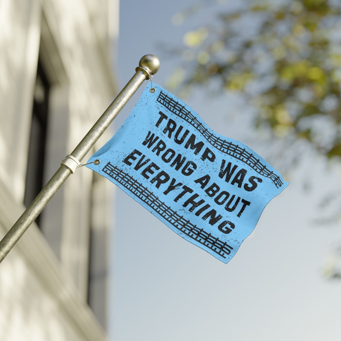 FDT Protest Flag Double Sided Anti Trump Was Wrong About Everything Resistance Political Yard Sign Anti-Fascism Activism Gear Outdoor Banner