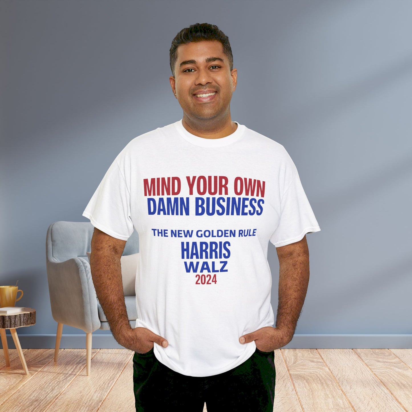 Mind Your Own Damn Business Shirt- Harris Walsh Tee-  Democrat Presidential Election T-Shirt