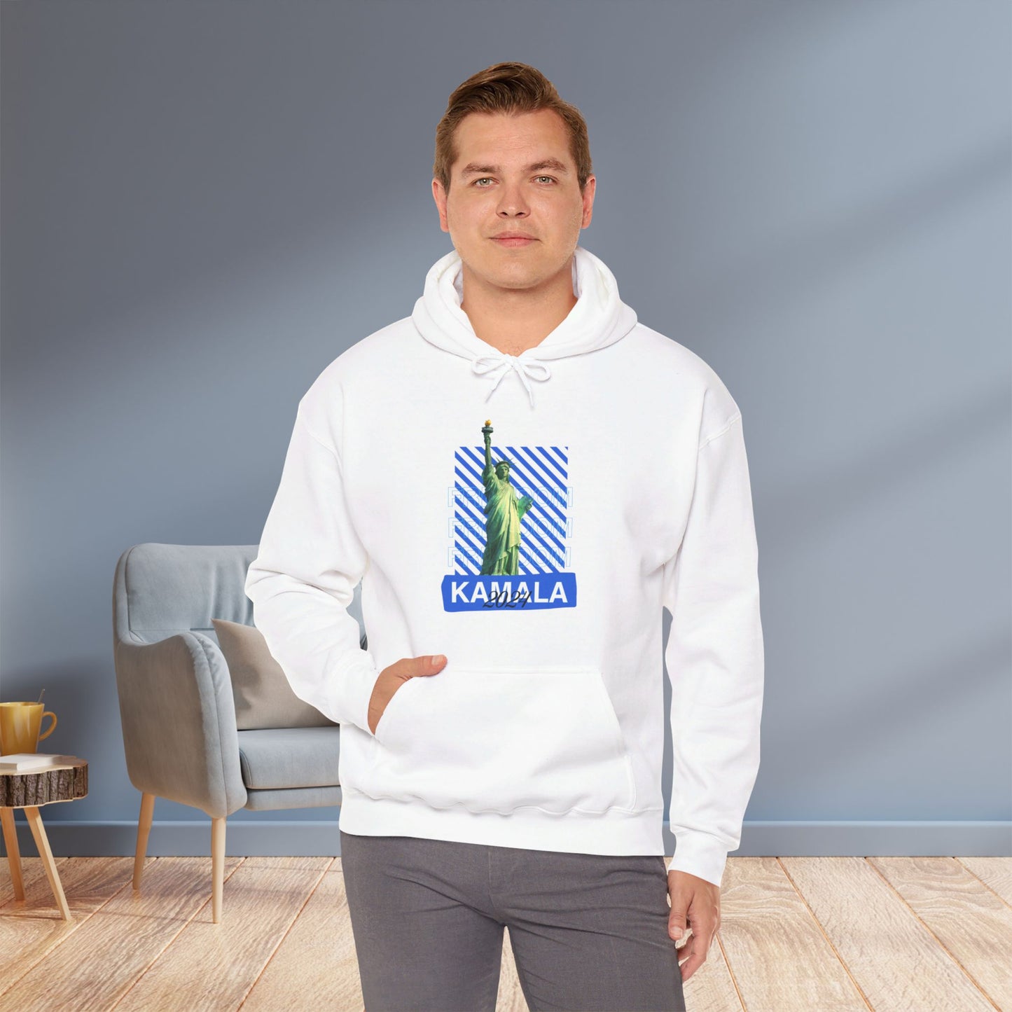 Freedom Kamala 2024 Hooded Sweatshirt - Statue of Liberty Freedom Hoodie - Pullover Hoodie