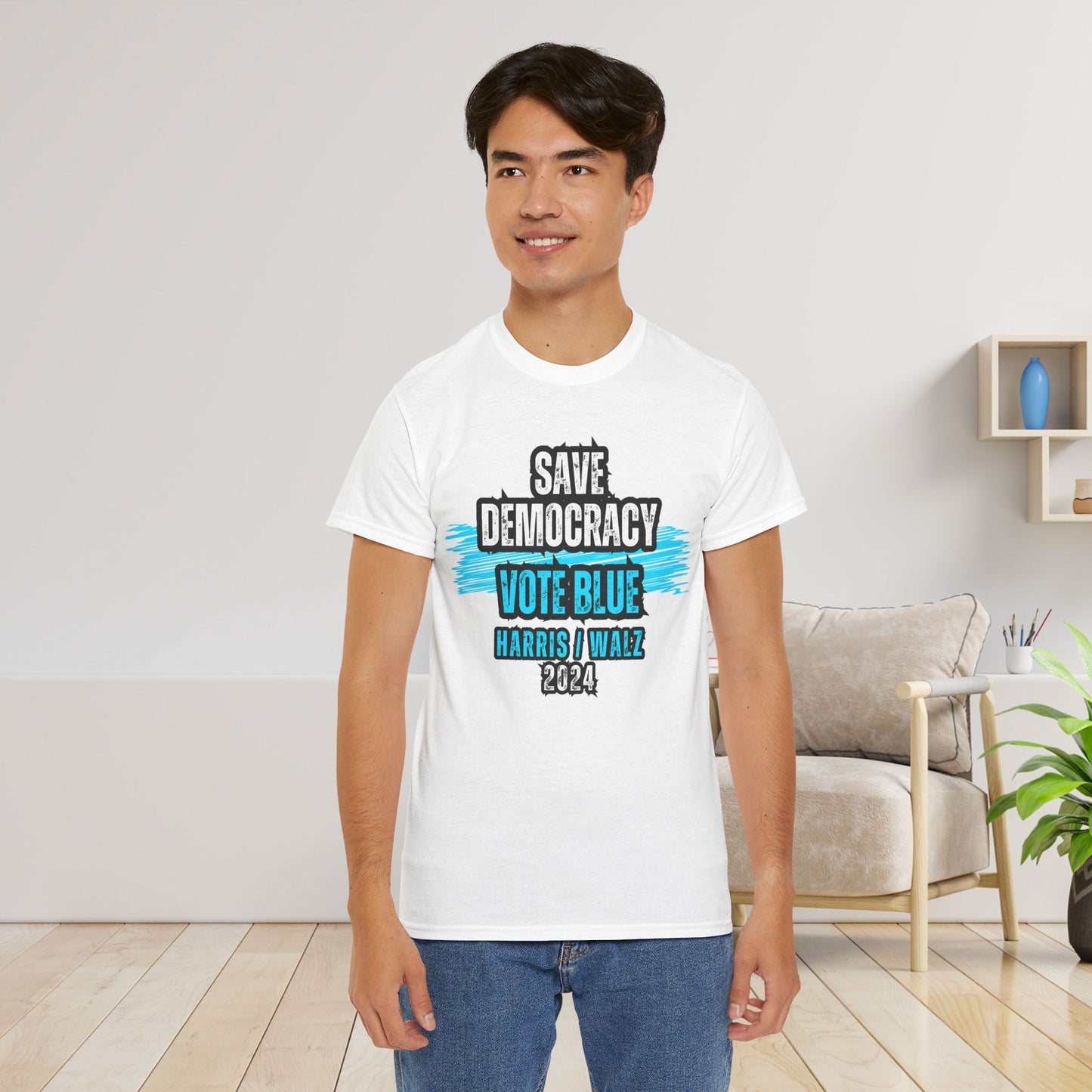 Save Democracy Vote Blue Shirt- Save Democracy Tee- Democrat Presidential Election T-Shirt