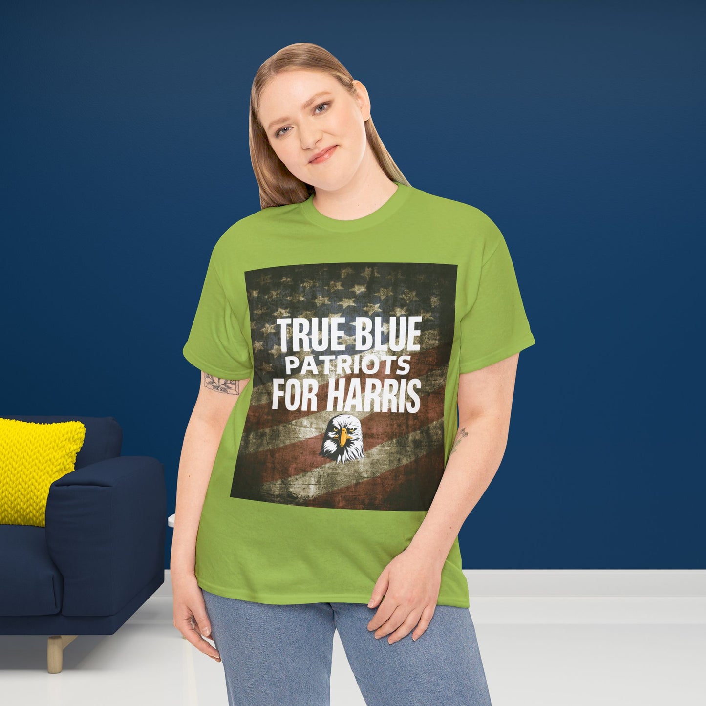 True Blue Patriots for Harris Shirt- Save Democracy Tee- Democrat Presidential Election T-Shirt