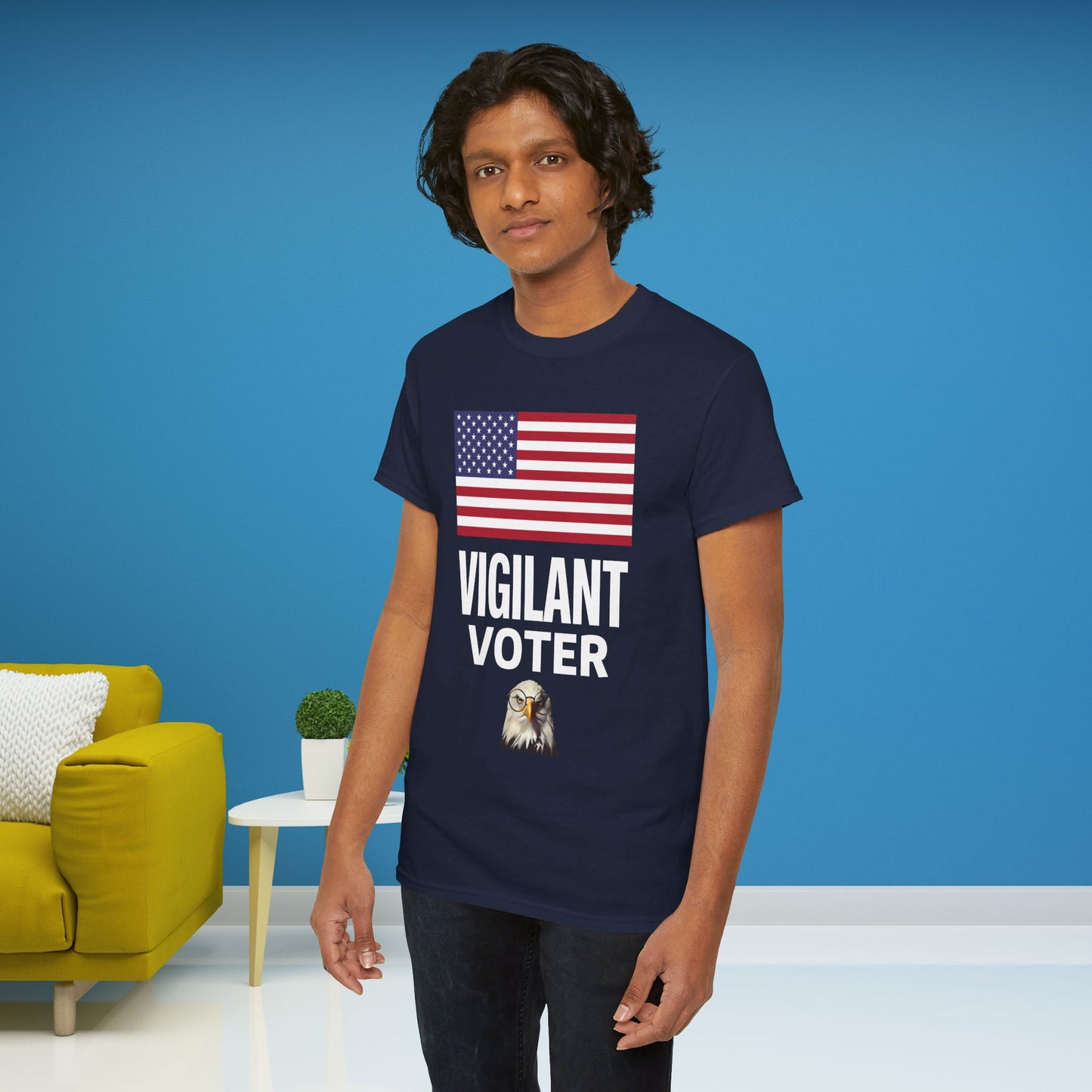 Vigilant Voter Shirt- Vote Blue Save Democracy Tee- Democrat Presidential Election T-Shirt