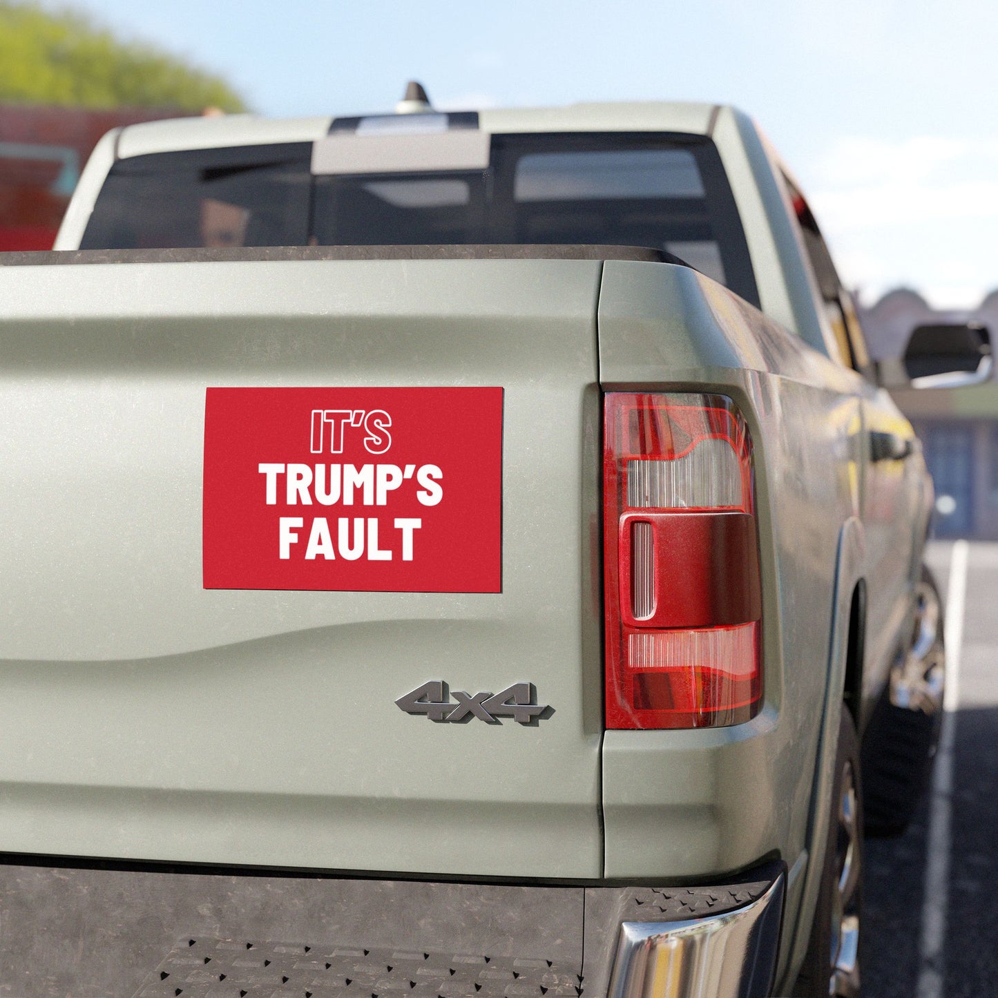 Political Magnet Anti-Trump Merch It's Trump's Fault Car Magnet Political Decal FDT Protest Activism Gear Anti-Fascism Resistance Sign
