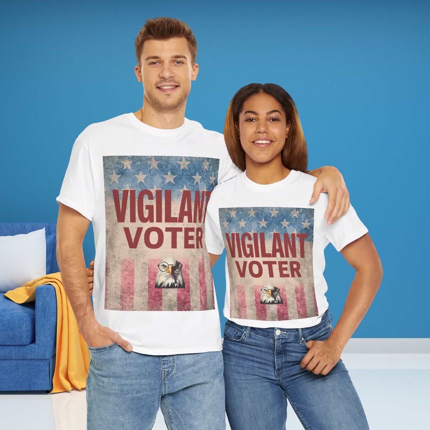 Vigilant Voter Shirt- Vote Blue Save Democracy Tee- Democrat Presidential Election T-Shirt