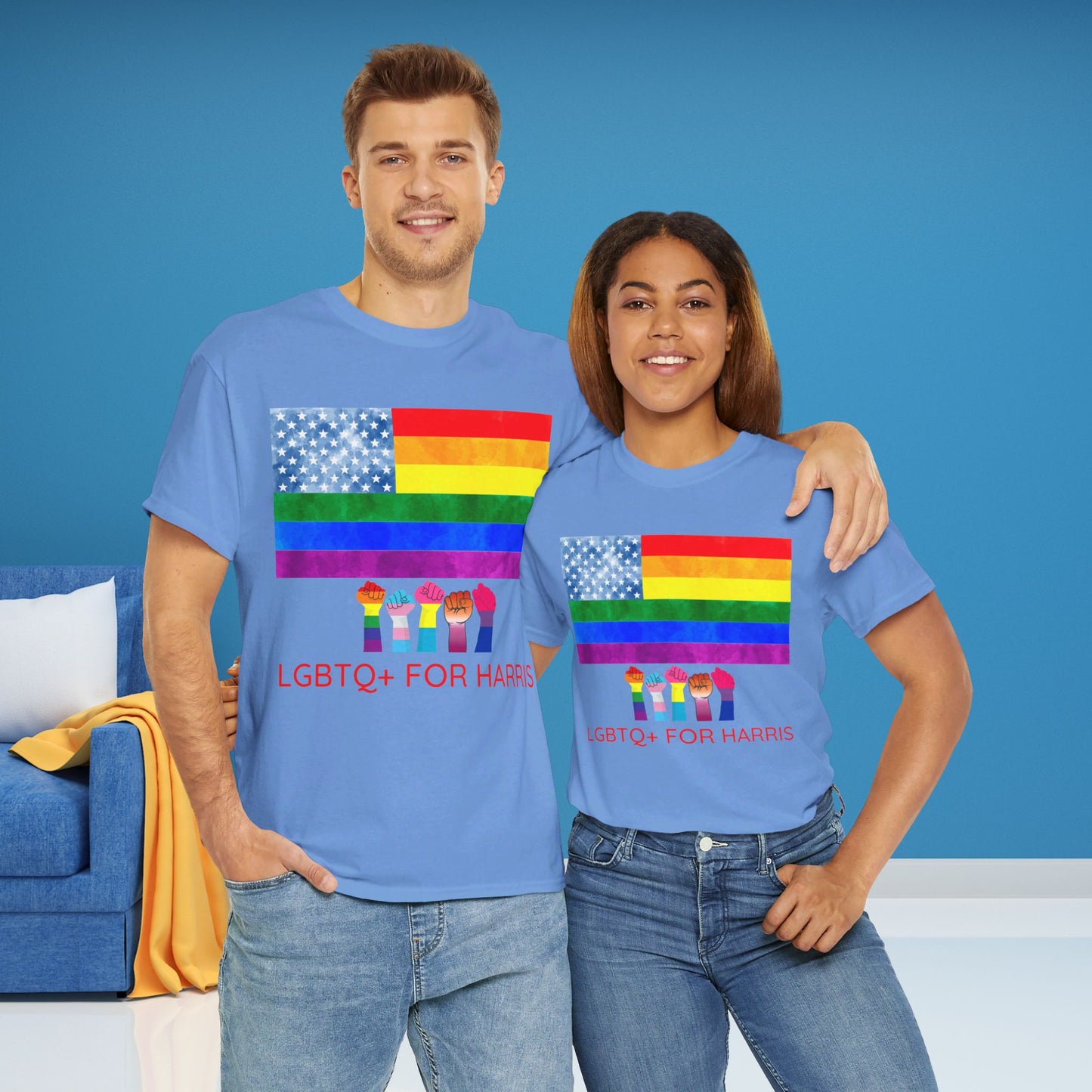 LGBTQ+ for Harris Shirt- Queer for Harris Tee-  Democrat Presidential Election T-Shirt