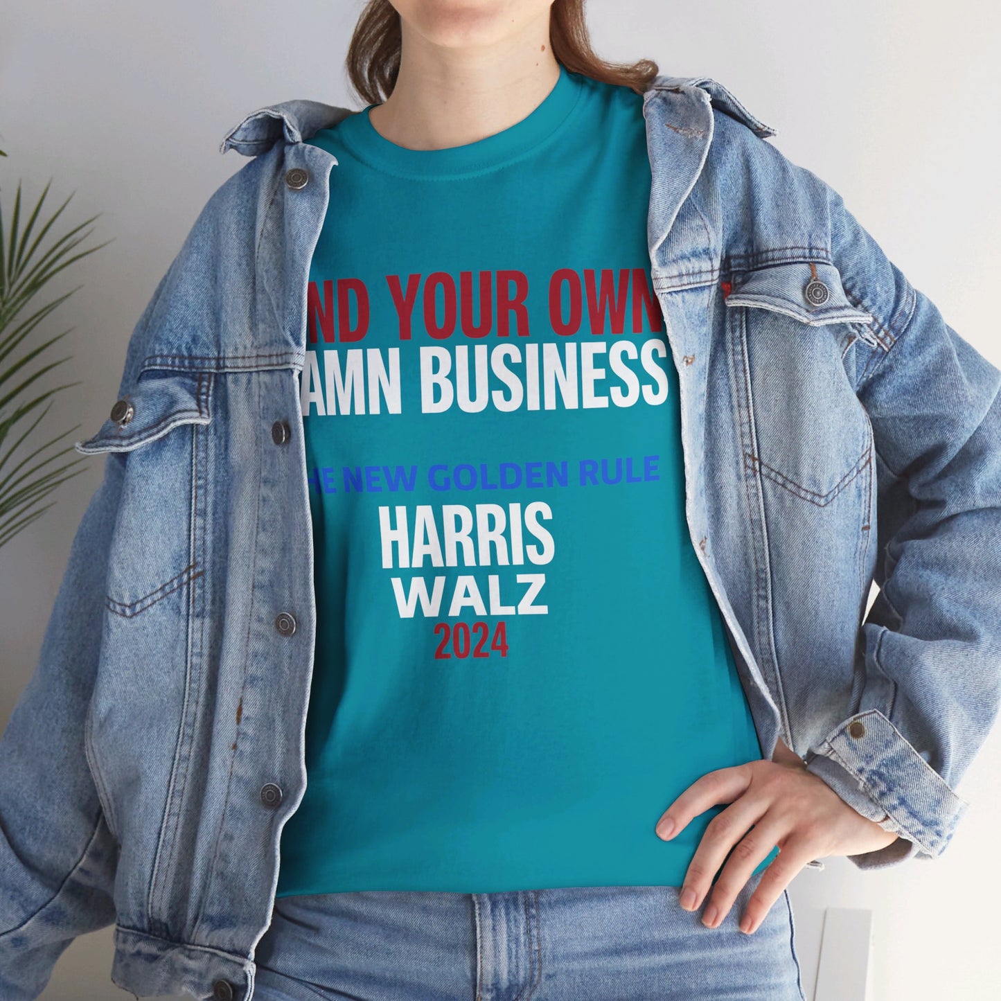 Mind Your Own Damn Business Shirt- Harris Walsh Tee-  Democrat Presidential Election T-Shirt