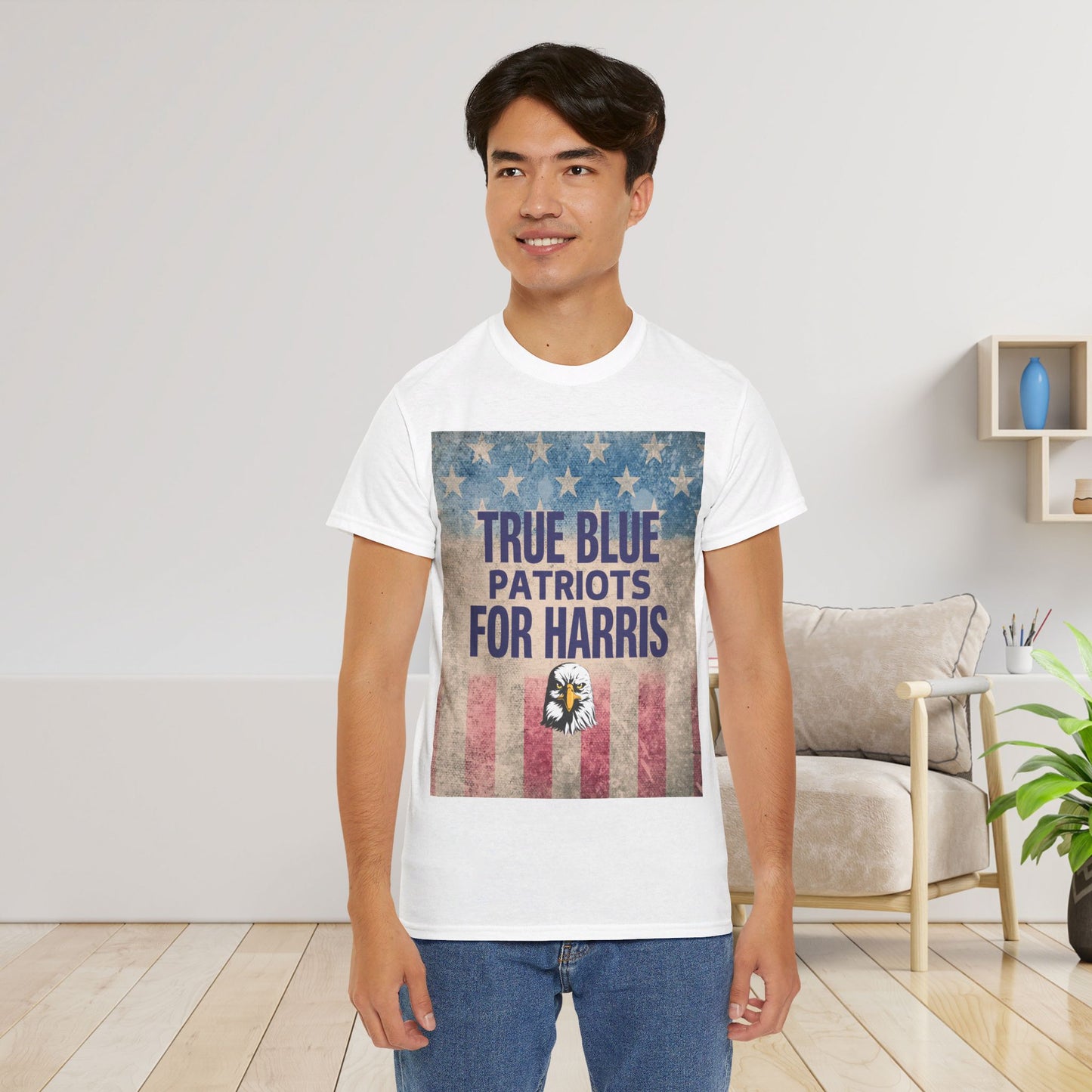 True Blue Patriots for Harris Shirt- Save Democracy Tee- Democrat Presidential Election T-Shirt