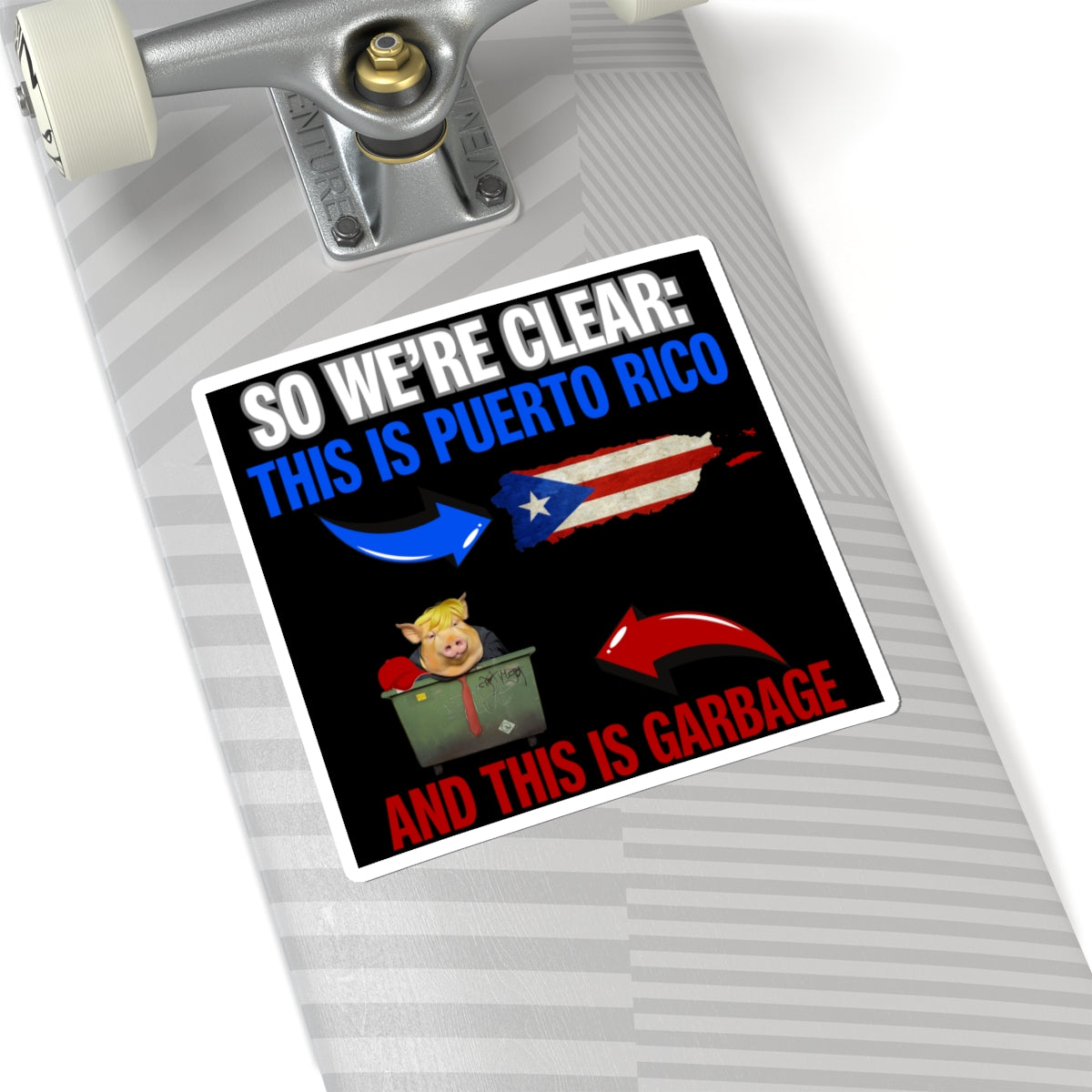 Resist Sticker Anti-Trump Merch Puerto Rico Isn't Garbage Political Decal FDT Protest Sticker Boricua Activist Anti-Fascism Resistance Decal