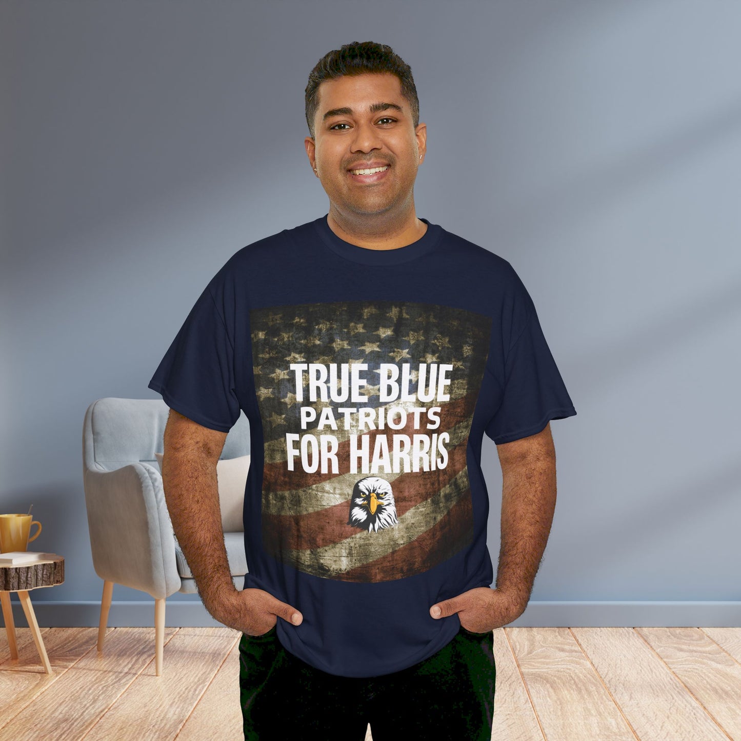 True Blue Patriots for Harris Shirt- Save Democracy Tee- Democrat Presidential Election T-Shirt