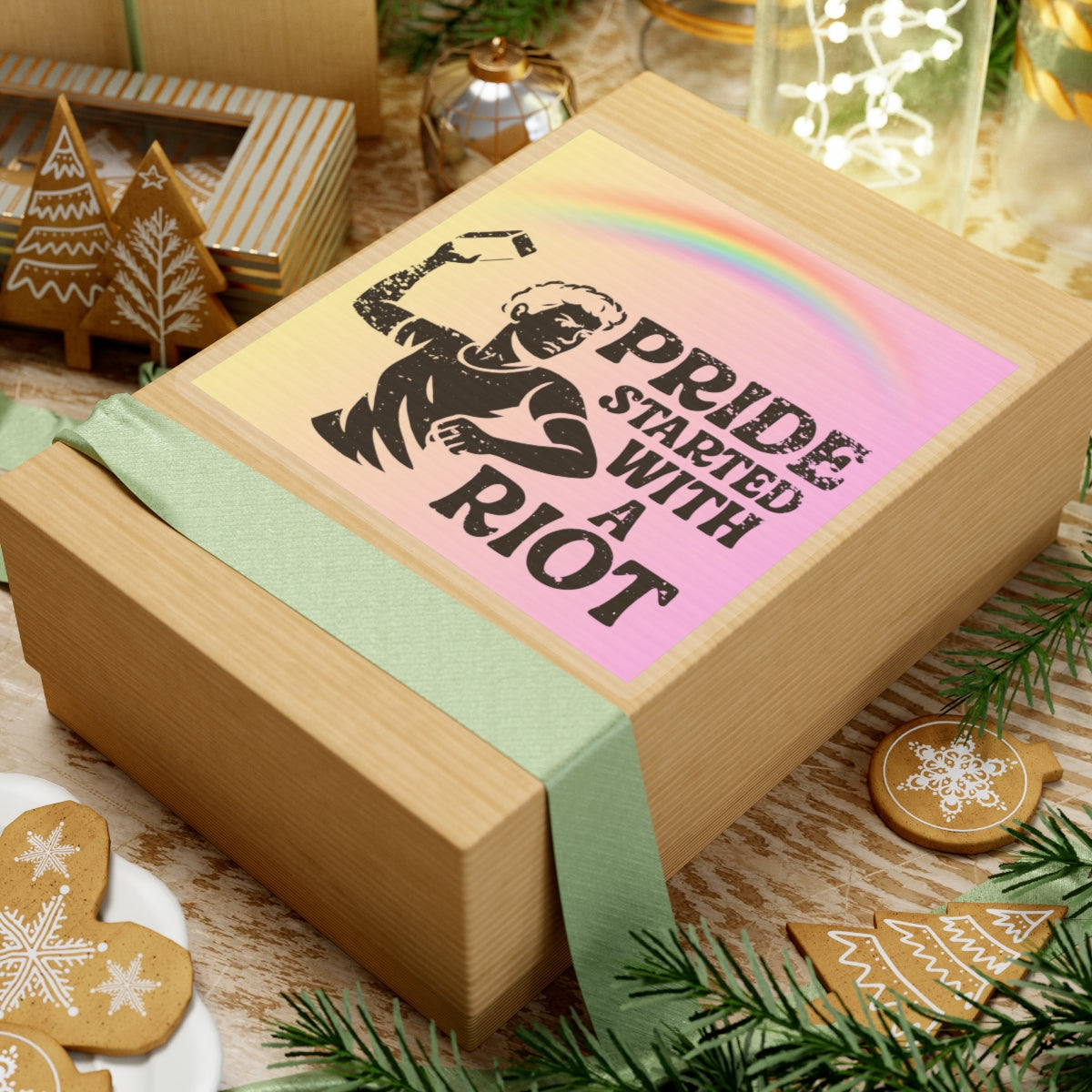 Stonewall Protest LGBT Water Bottle Sticker Laptop LGBTQ Decal Queer Lesbian Bisexual Transgender Gay Pride Merch LGBTQIA Political Adhesive