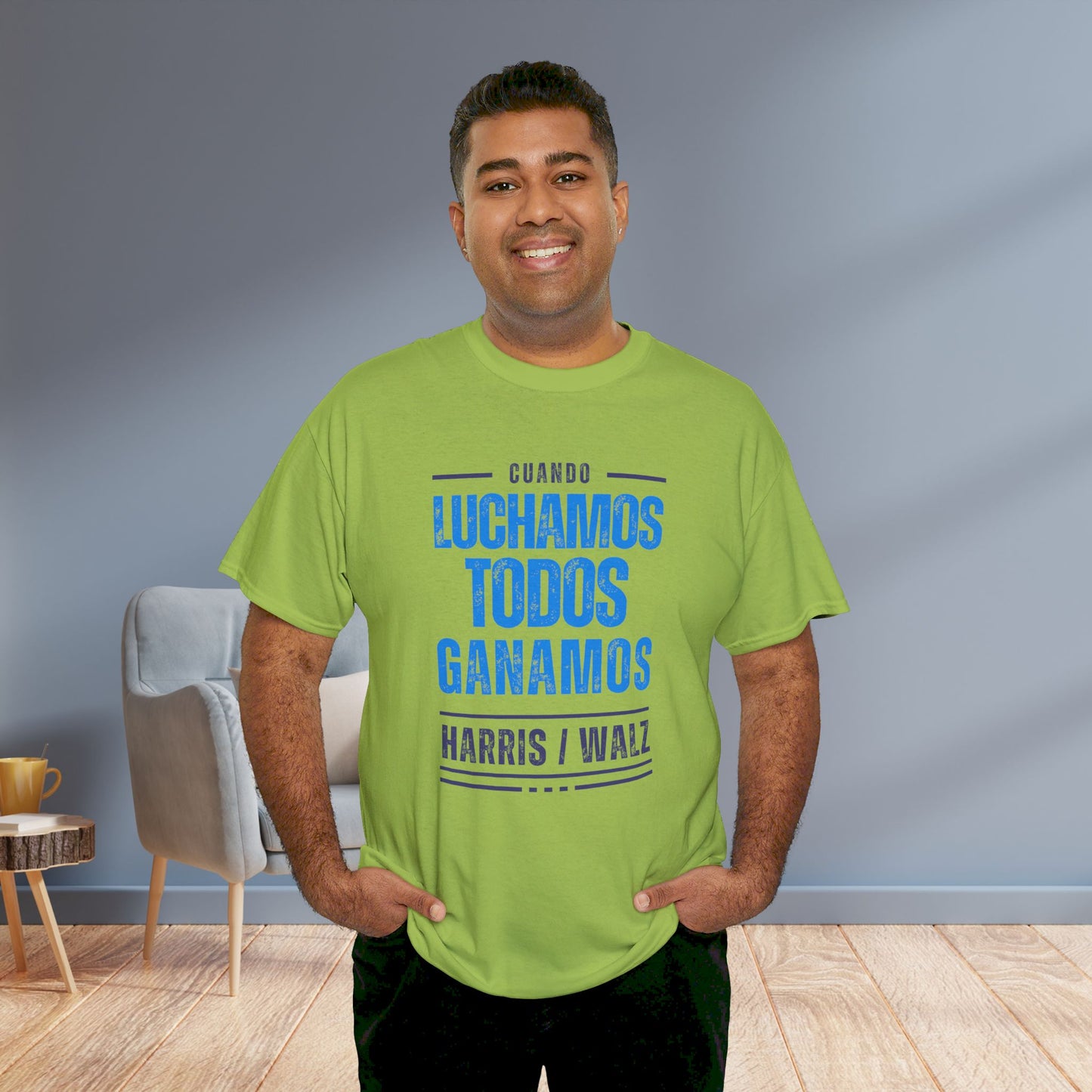 Cuando Luchamos Todos Ganamos Shirt- When We Fight We Win Tee in Spanish-  Latinx for Harris Democrat Presidential Election T-Shirt