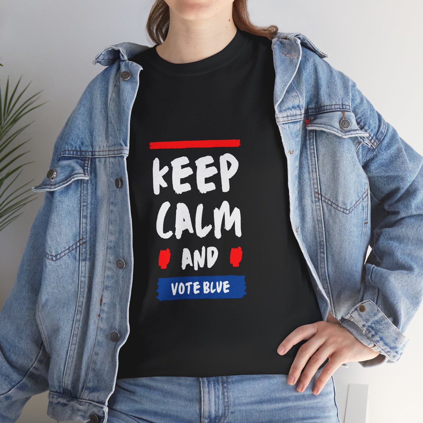 Keep Calm and Vote Blue Shirt- Save Democracy Tee- Democrat Presidential Election T-Shirt
