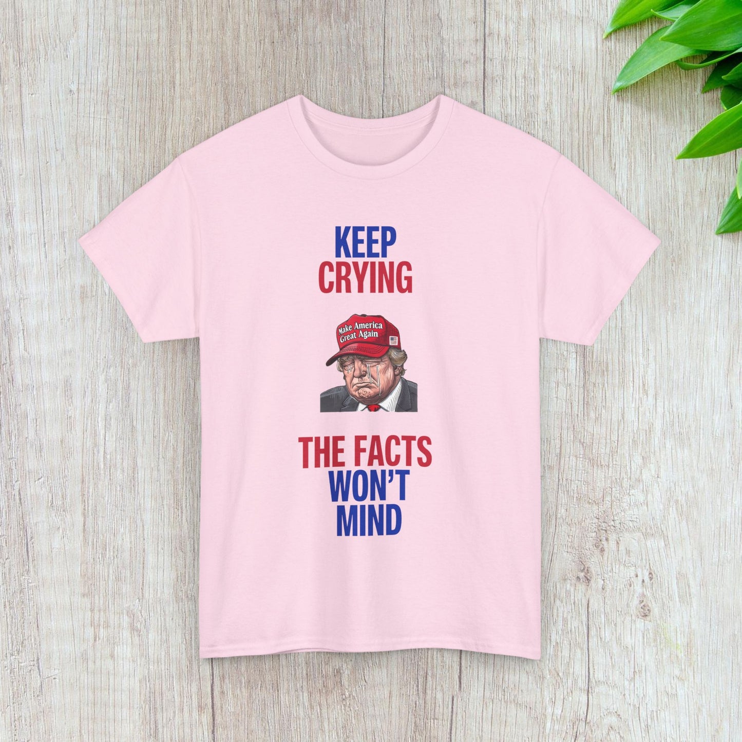 Keep Crying Facts Won't Mind Shirt- Humorous Anti-Fascism Tee-  Democrat Presidential Election T-Shirt