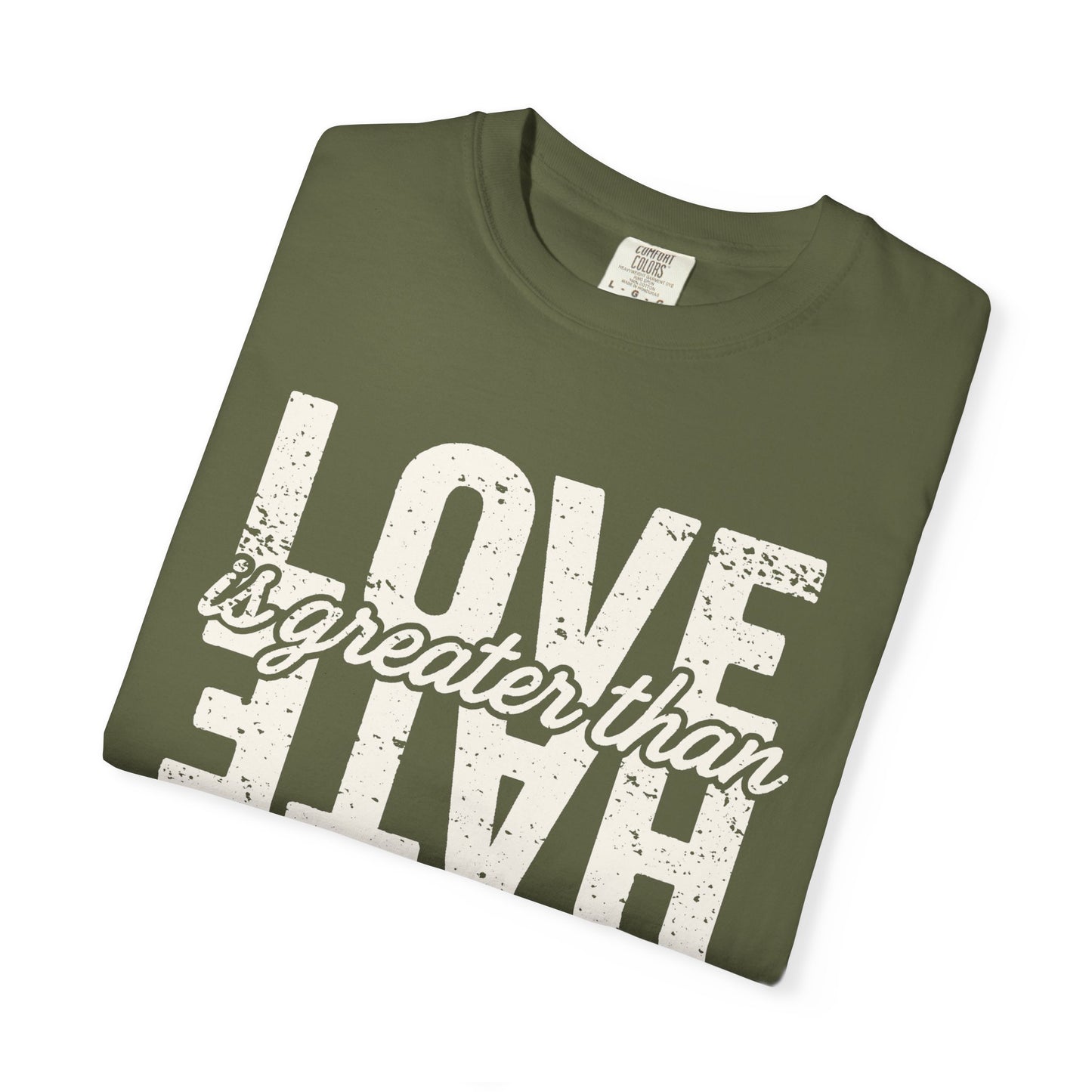 Protest Shirt Love Is Greater Than Hate Social Justice T-Shirt Anti-Trump Merch Comfort Colors Anti-Fascism Resistance Gear Protest Apparel