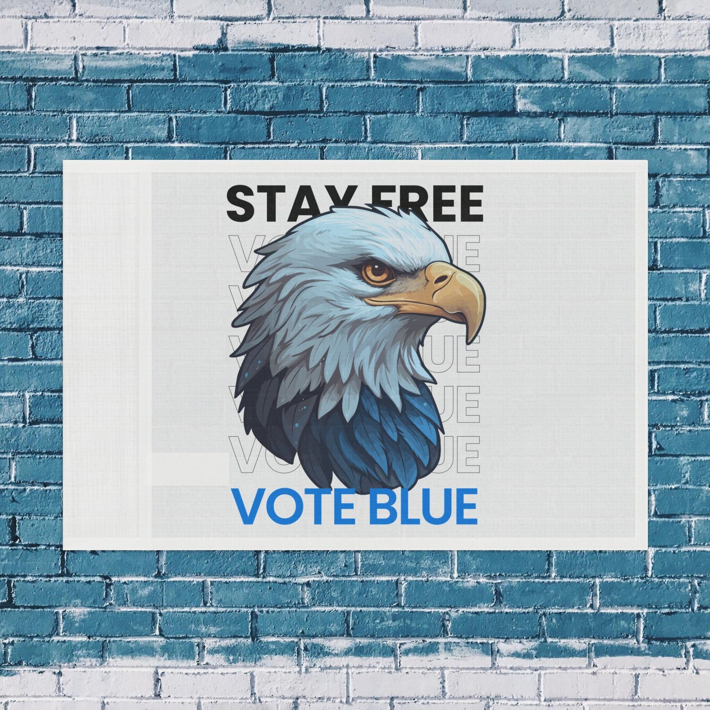 Stay Free Vote Blue Freedom Flag - Save Democracy Flag