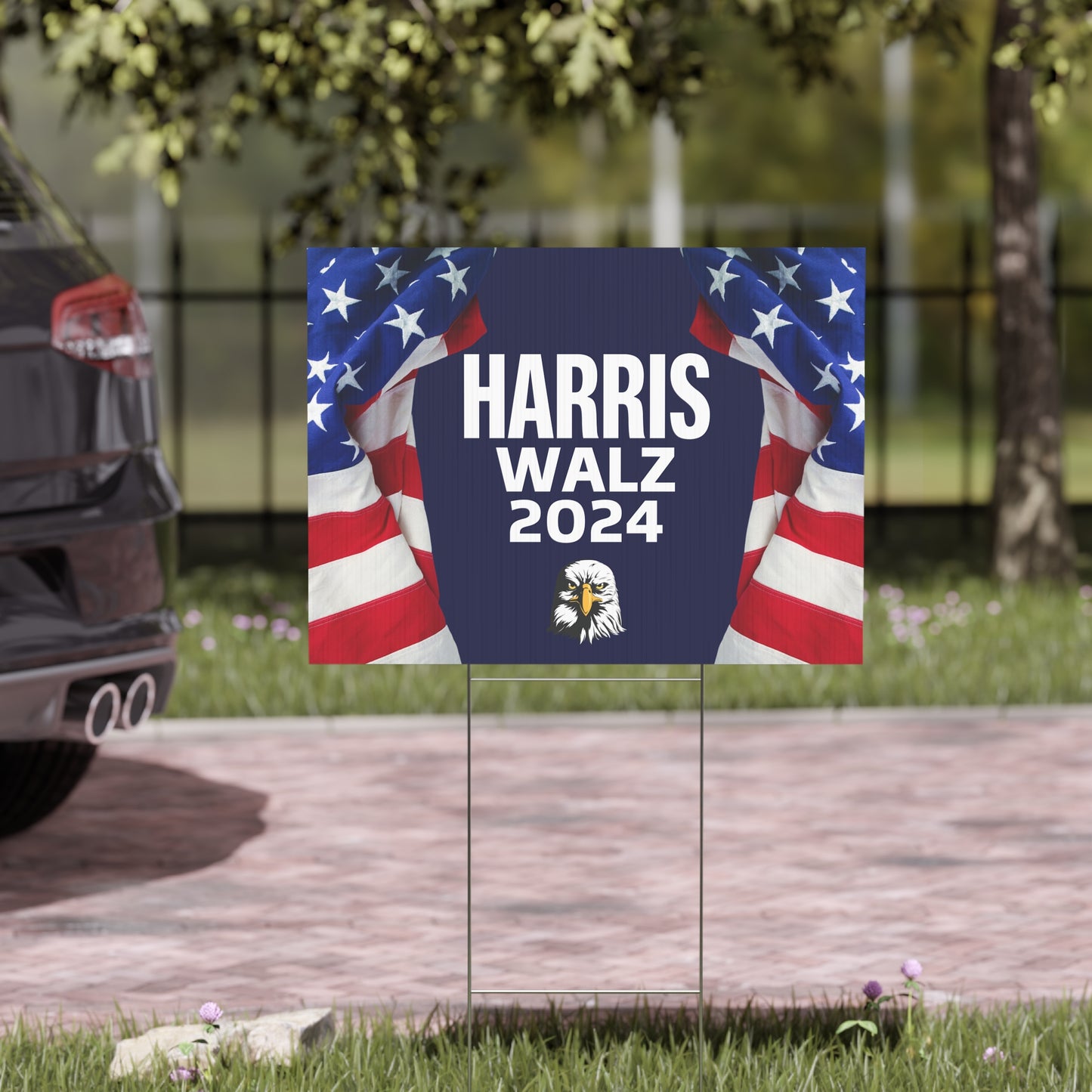 Harris/Walz 2024 Sign - Hope and Joy Yard Sign - Patriotic Election Political Decor