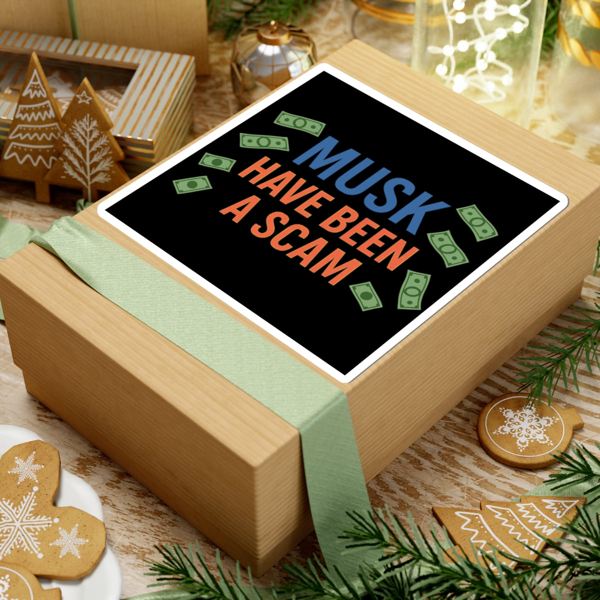 Resist Sticker Elon Musk Have Been A Scam Anti-Trump Merch Political Decal FDT Protest Sticker Activist Anti-Fascism Resistance Decal